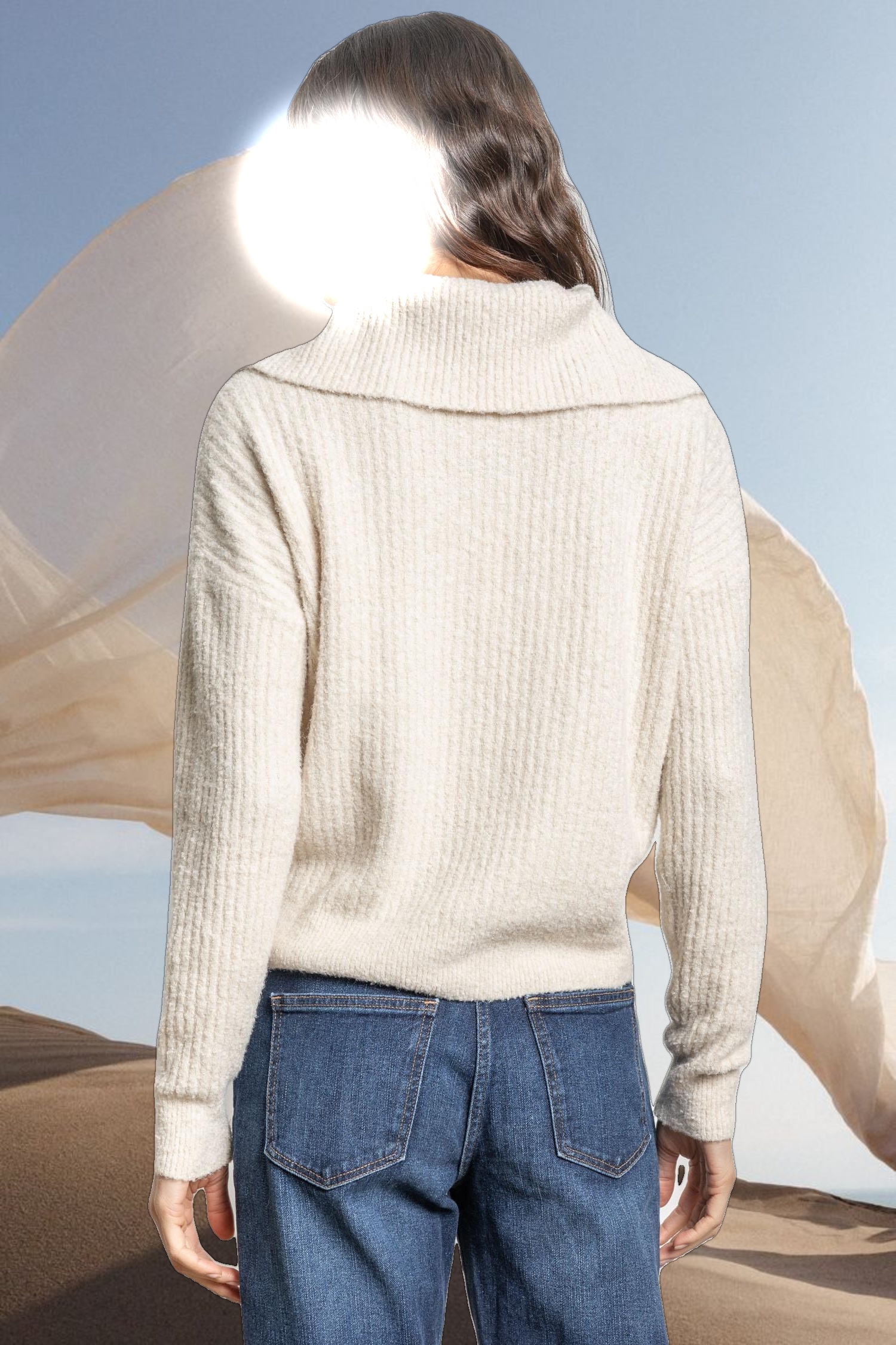 Easy Split Collar Sweater