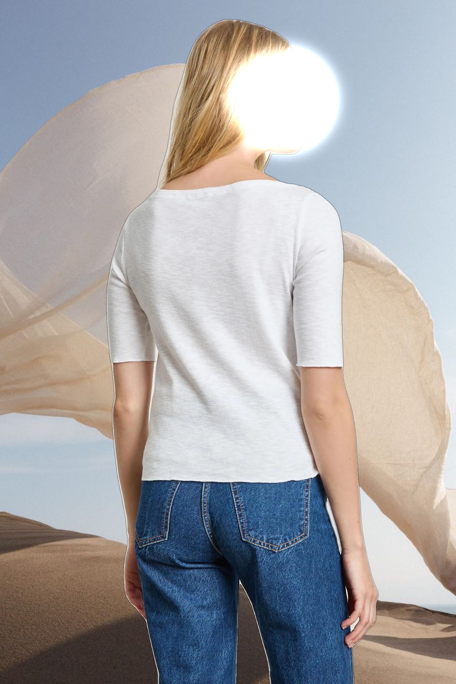 Elbow Sleeve Boatneck