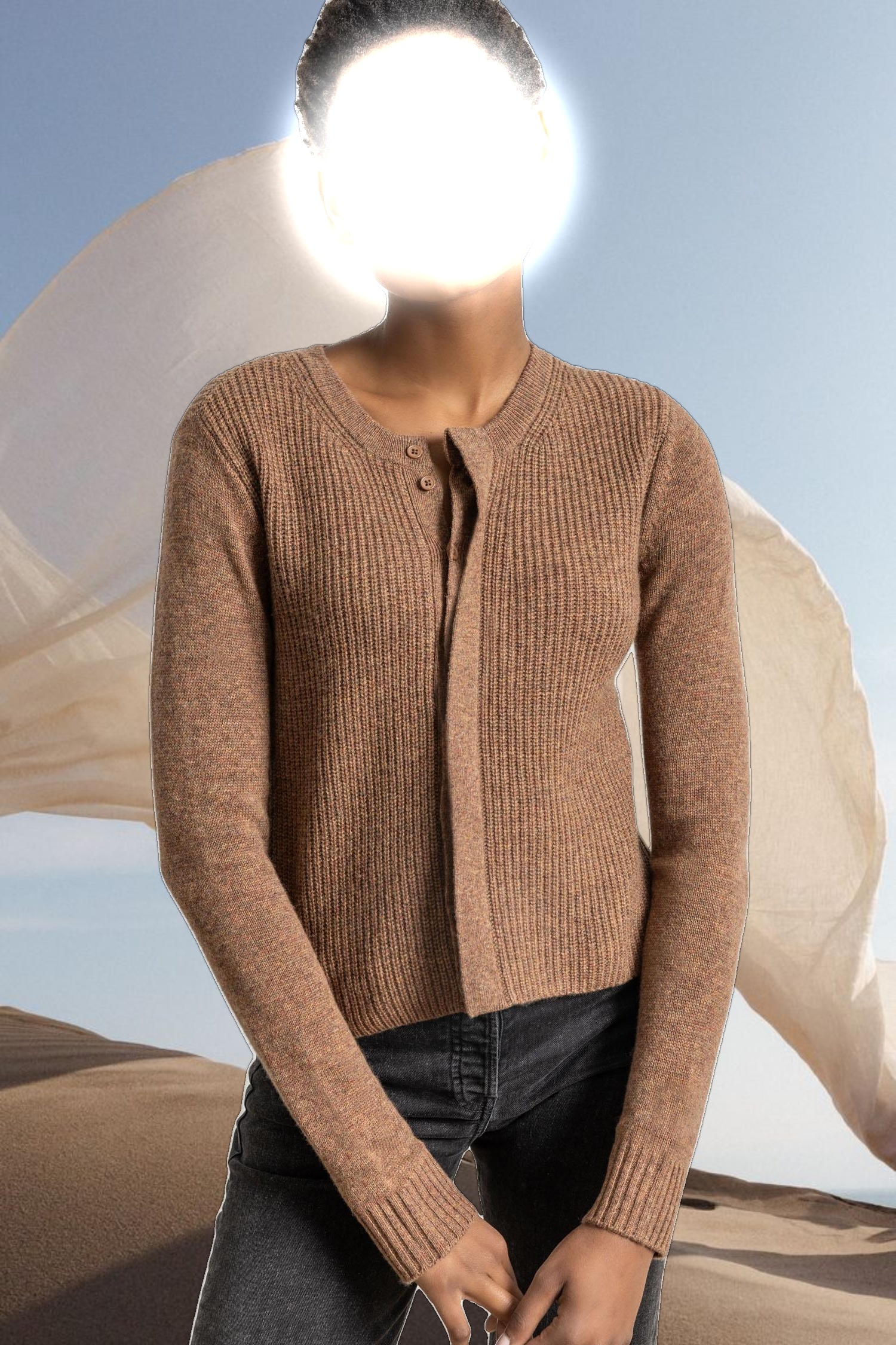 Ribbed Cardigan Sweater