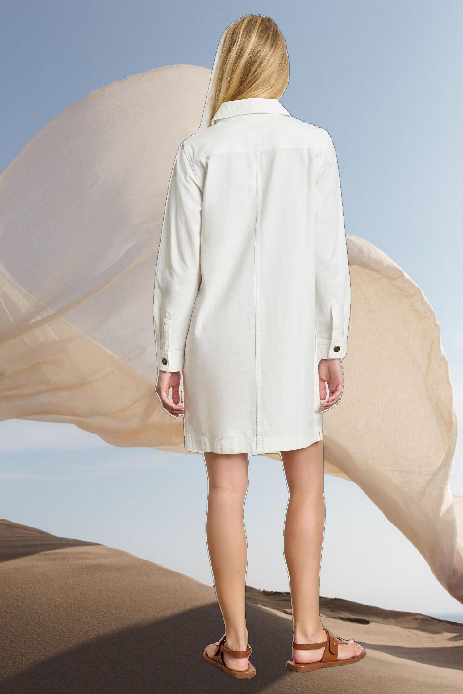 Split Neck Collared Dress