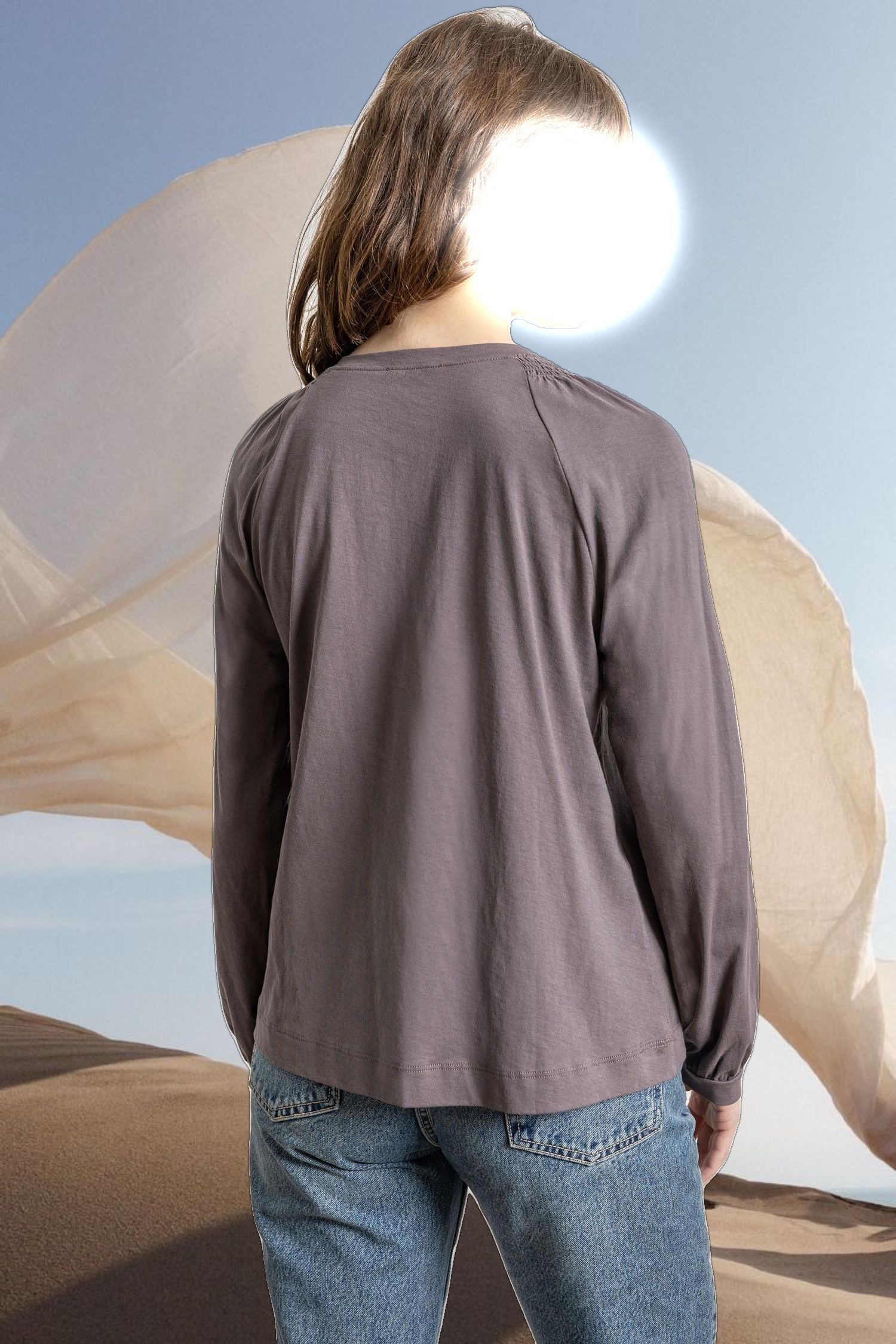 Full Sleeve Smocked V-Neck