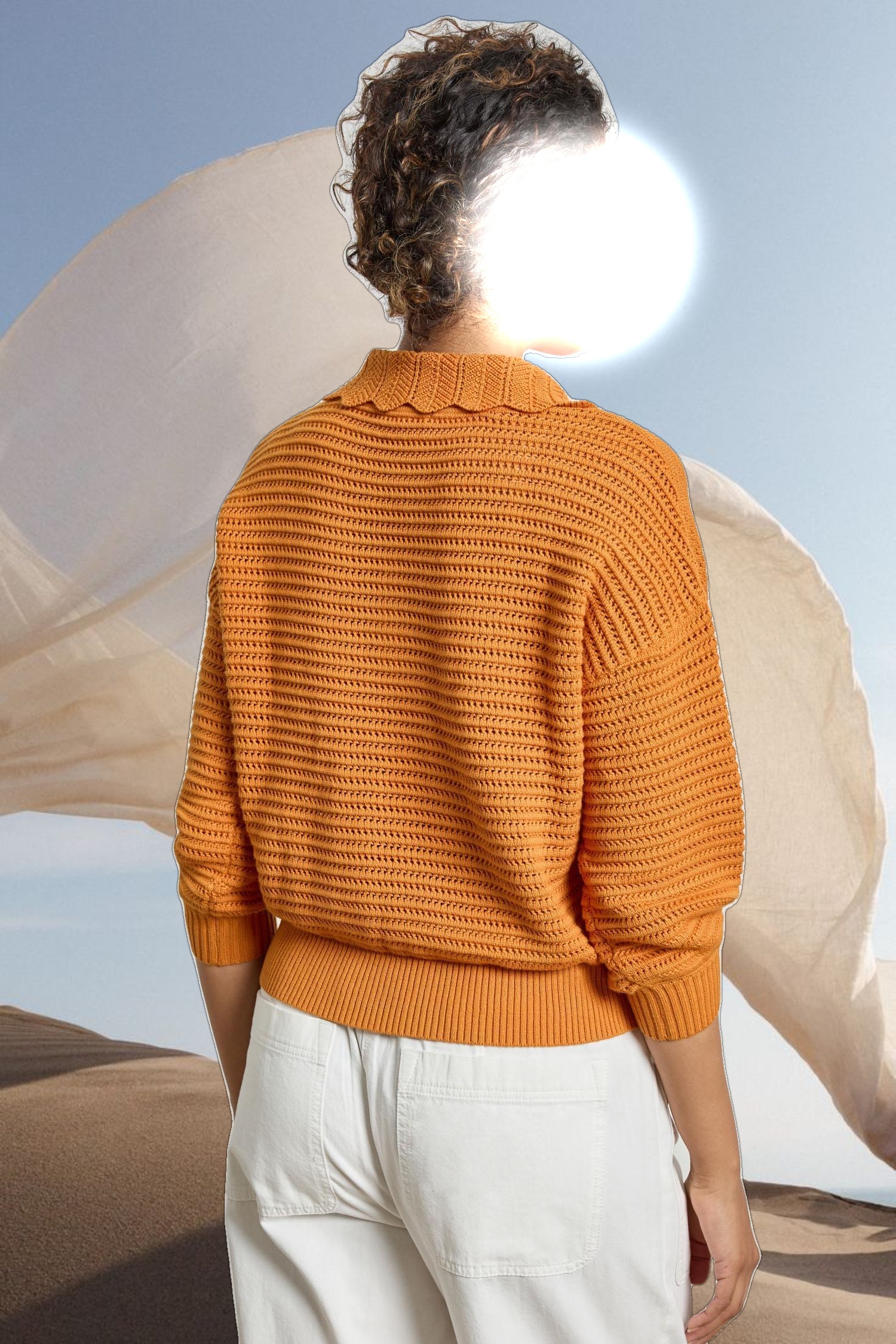 Scalloped Collar Sweater