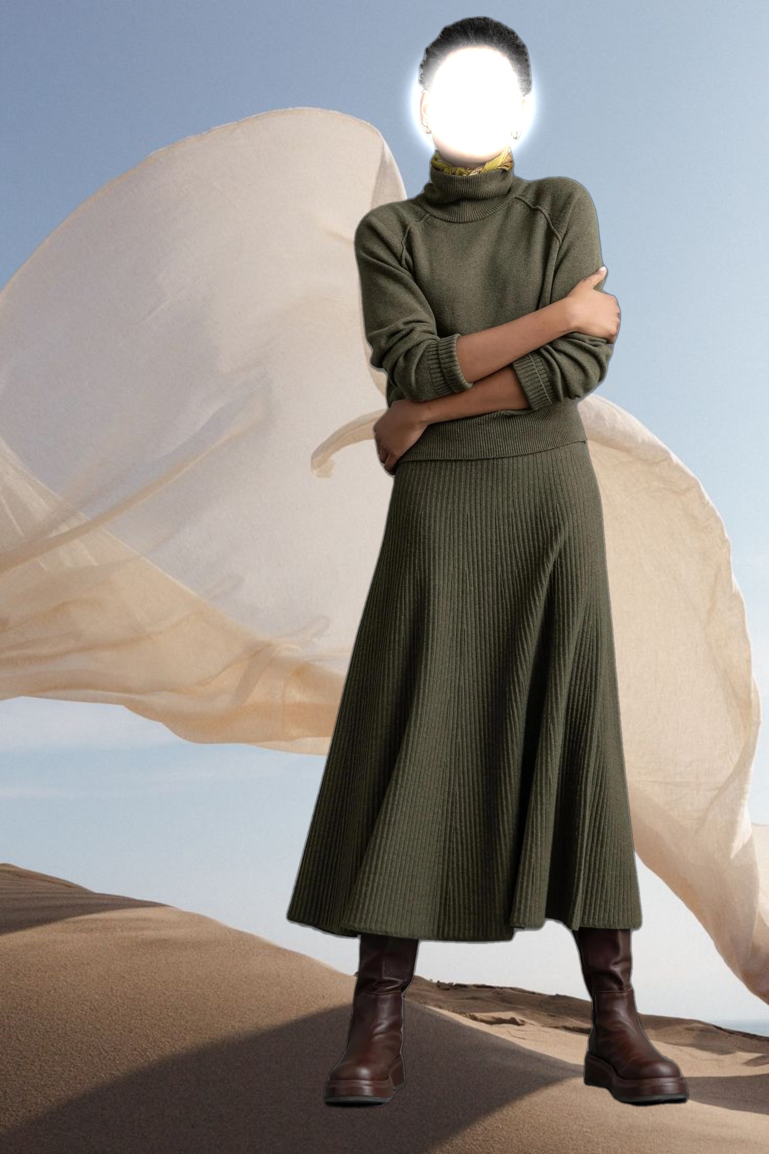 Flared Sweater Skirt