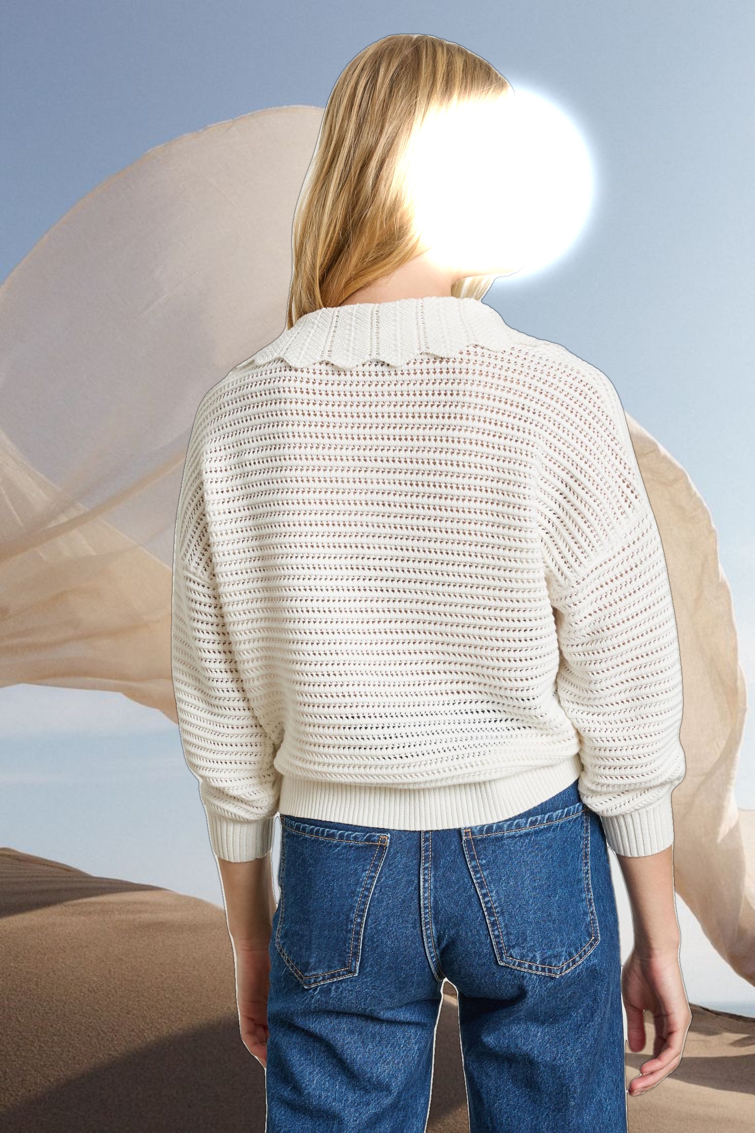 Scalloped Collar Sweater