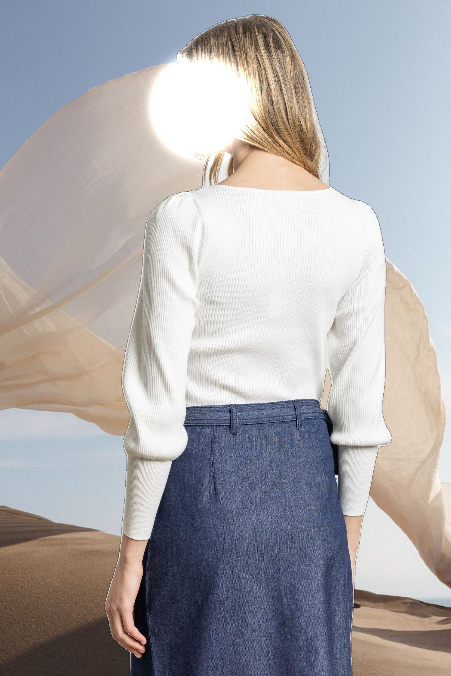 Full Sleeve Square Neck Sweater