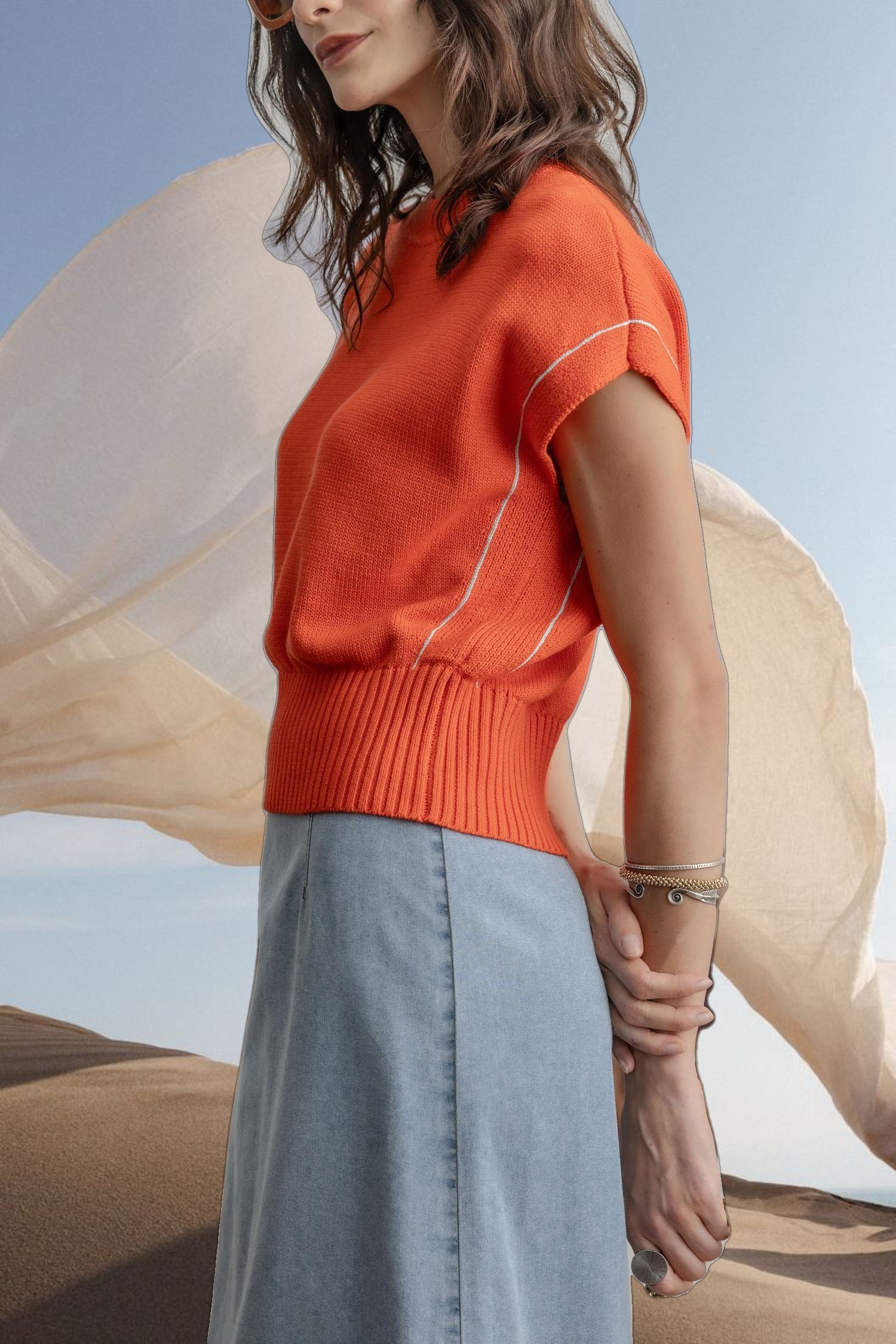 Wedge Pullover Sweater