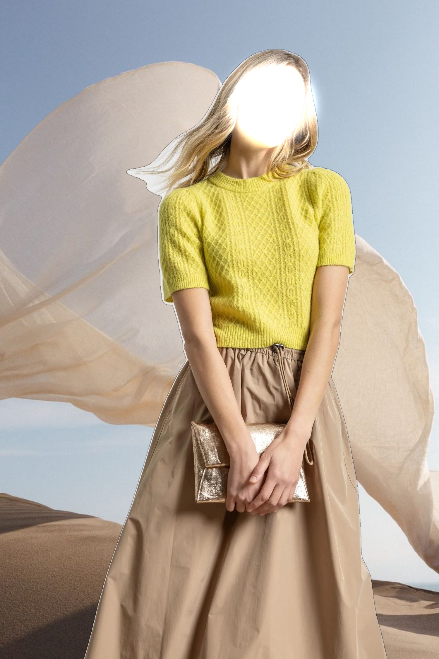 Cropped Cable Sweater