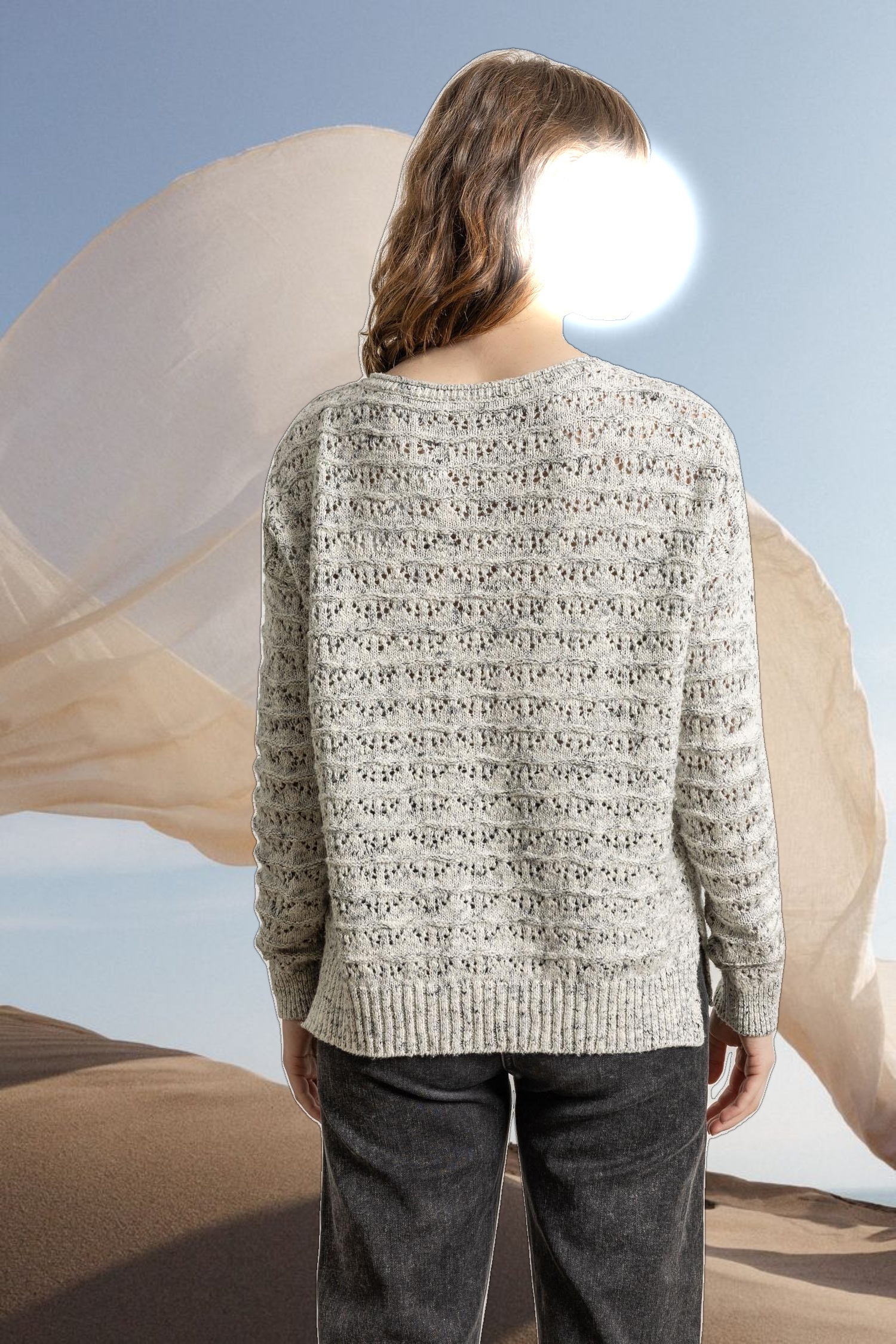 Pointelle Boatneck Sweater
