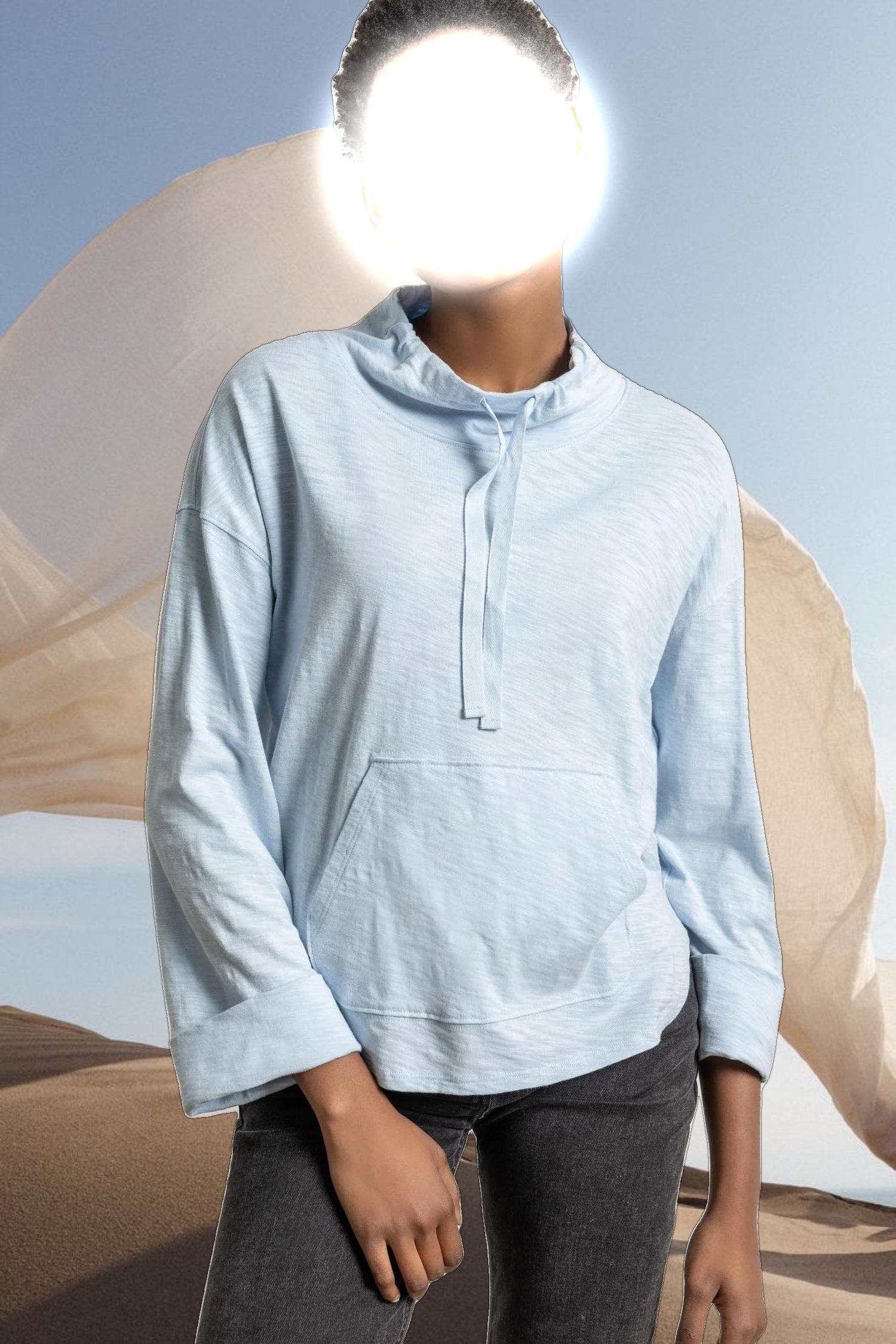 Drawstring Neck Pullover