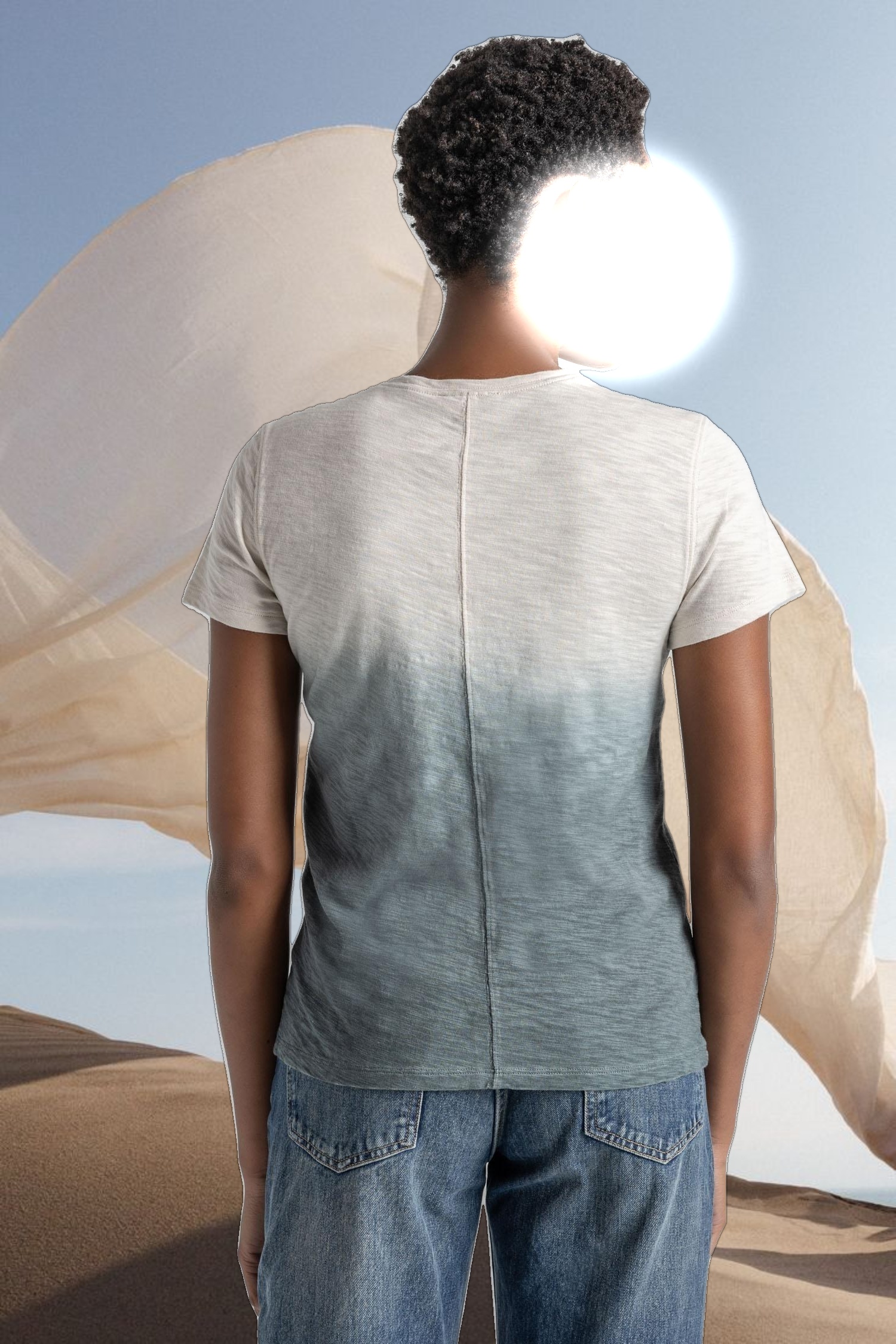 Ombre Short Sleeve Crewneck