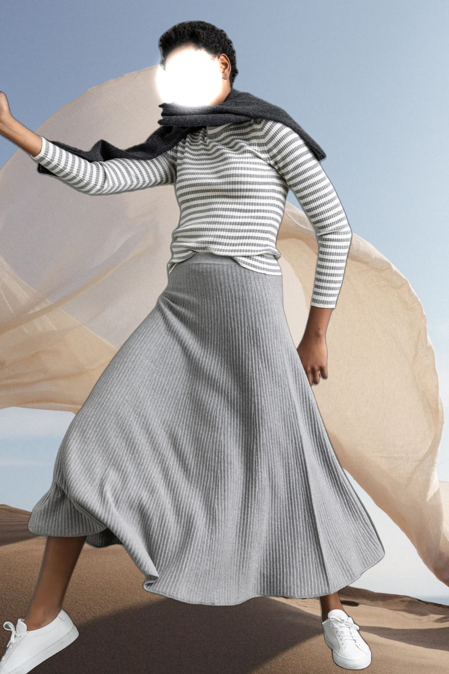 Flared Sweater Skirt