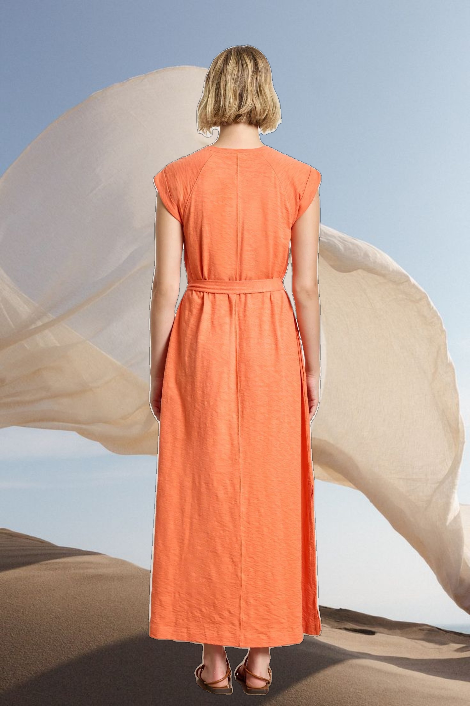 Saddle Sleeve Maxi Dress