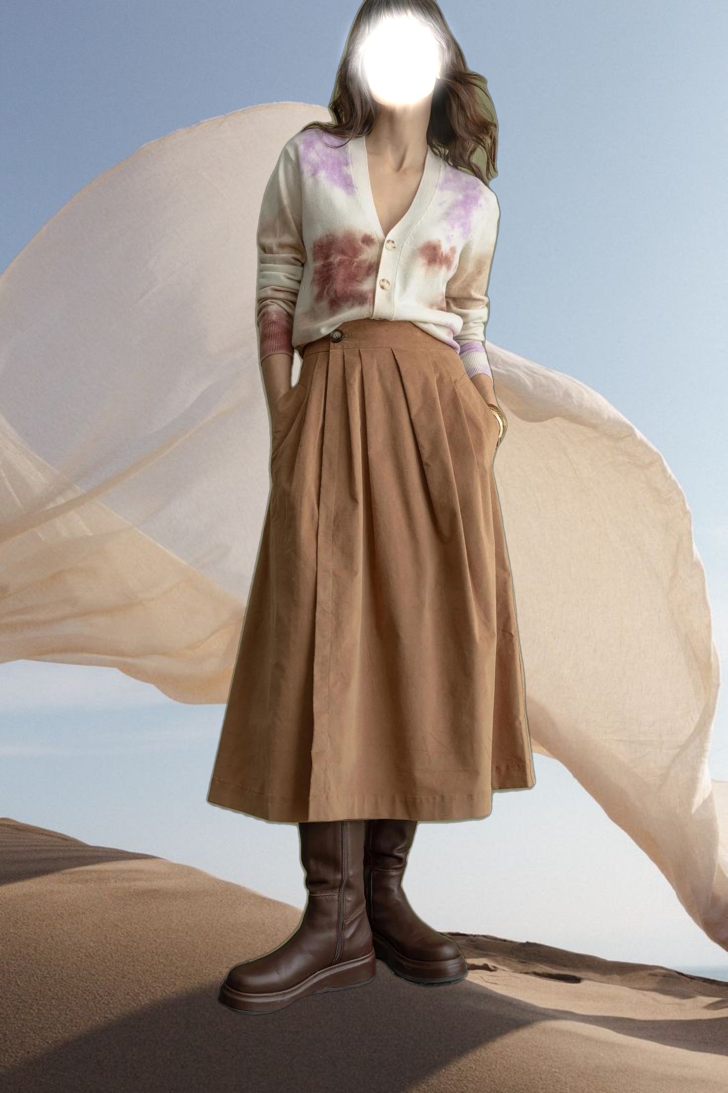 Tie Dyed Cardigan Sweater