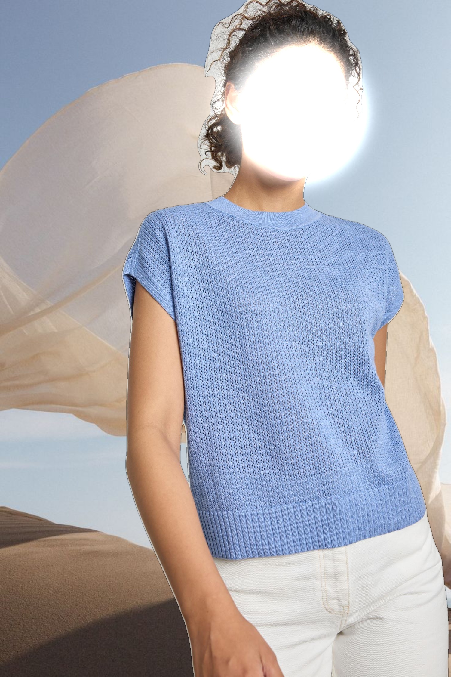 Short Sleeve Crewneck Sweater