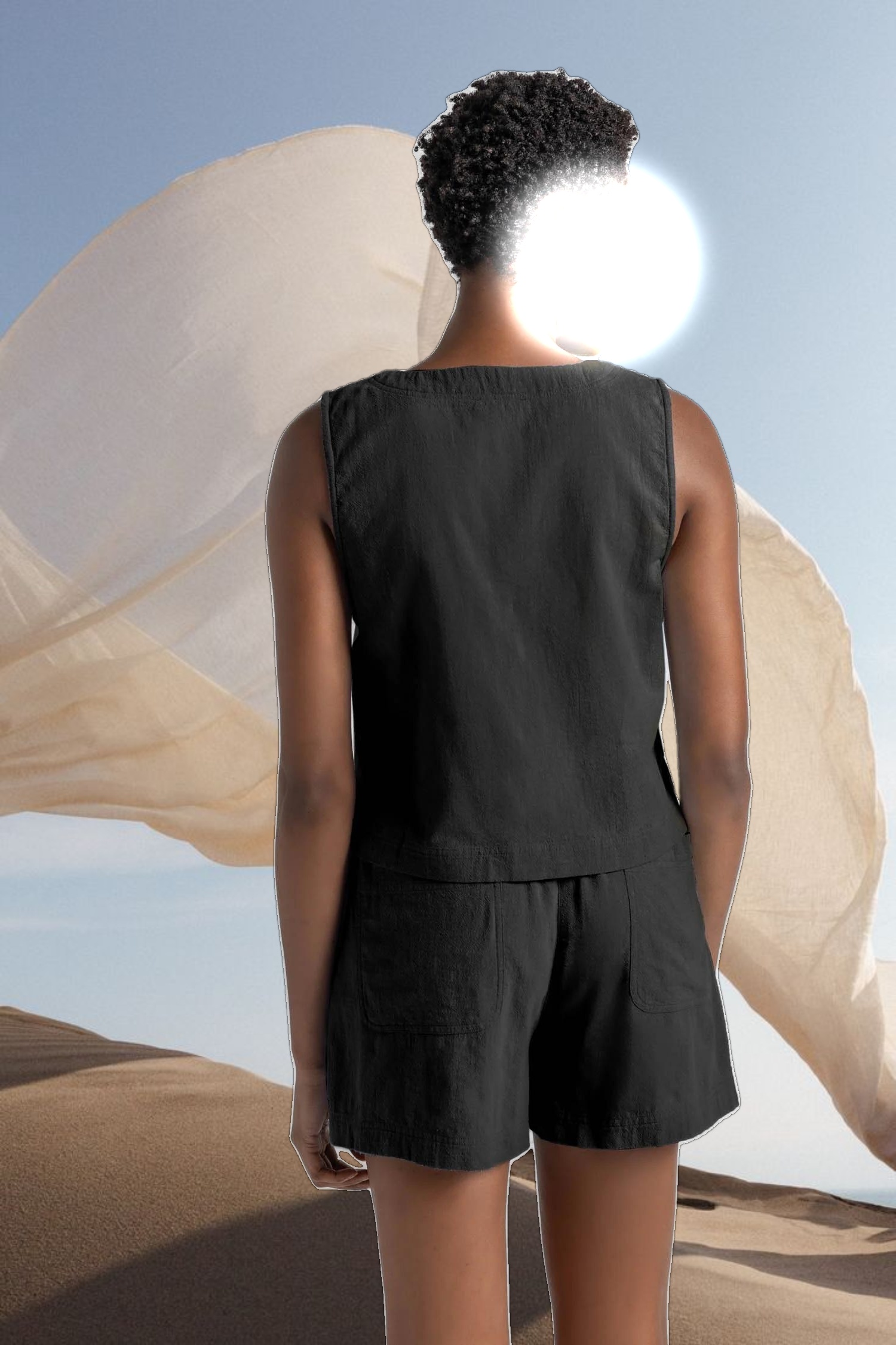 Cross Front Sleeveless Top