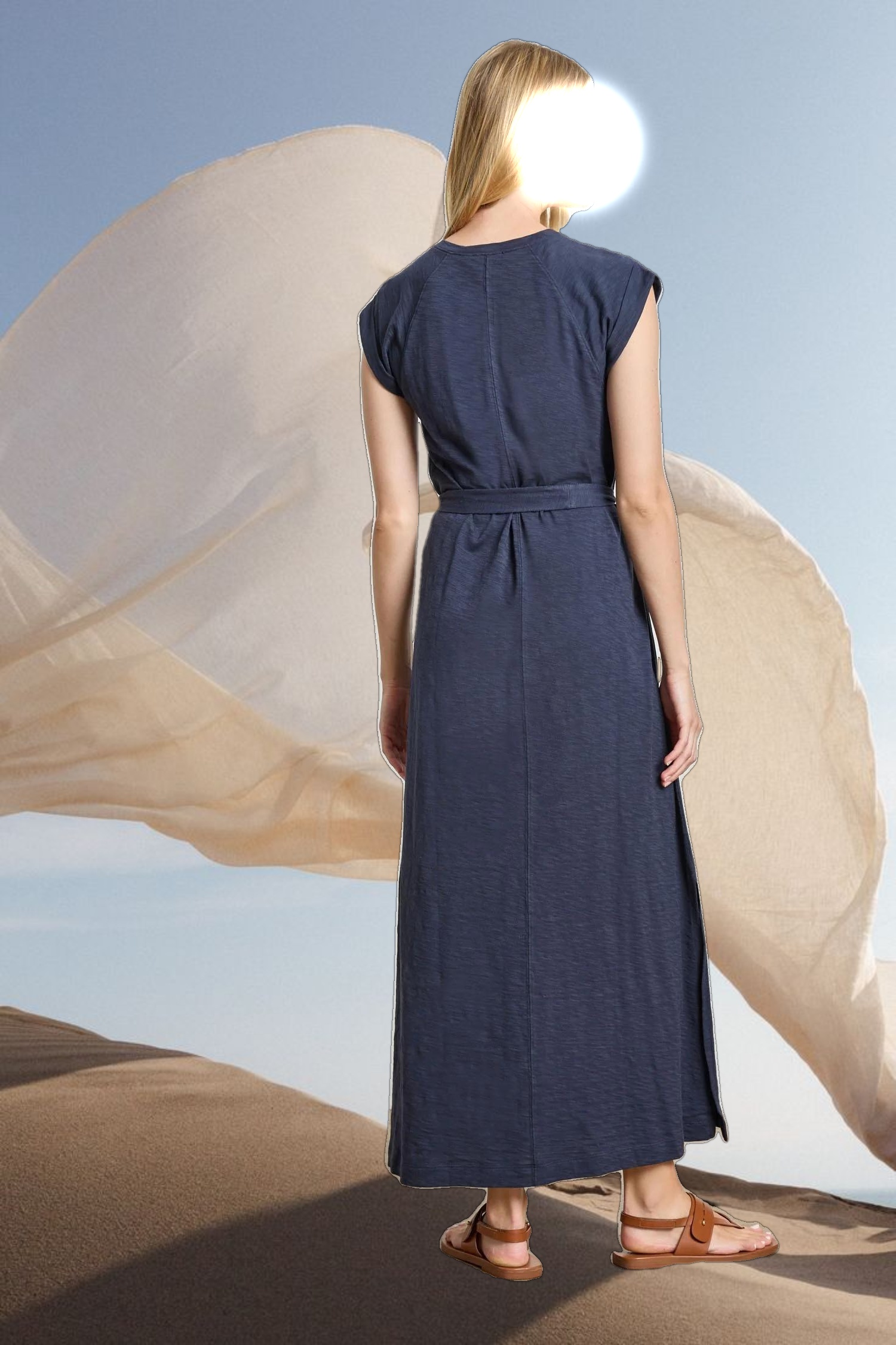 Saddle Sleeve Maxi Dress