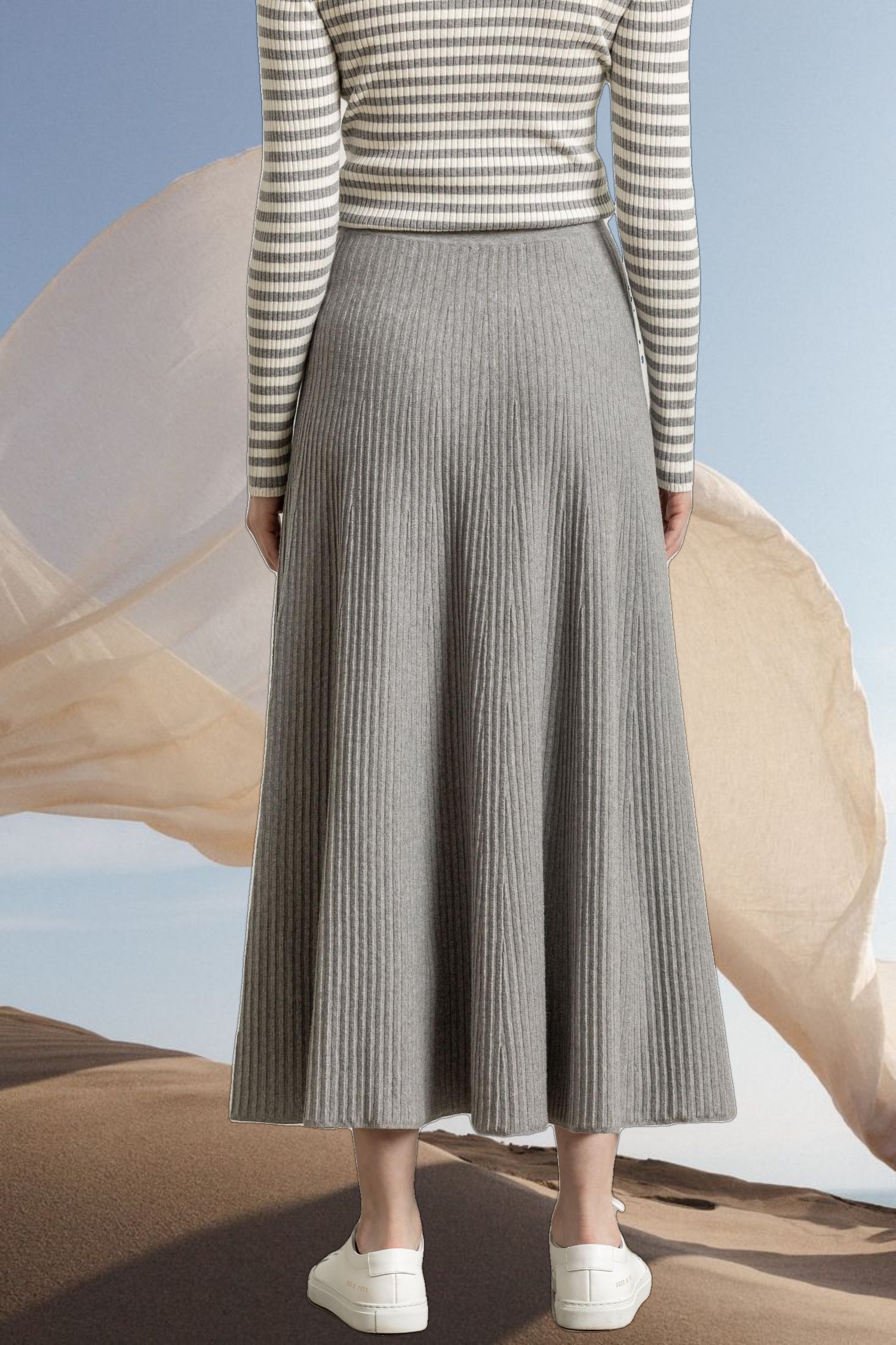 Flared Sweater Skirt