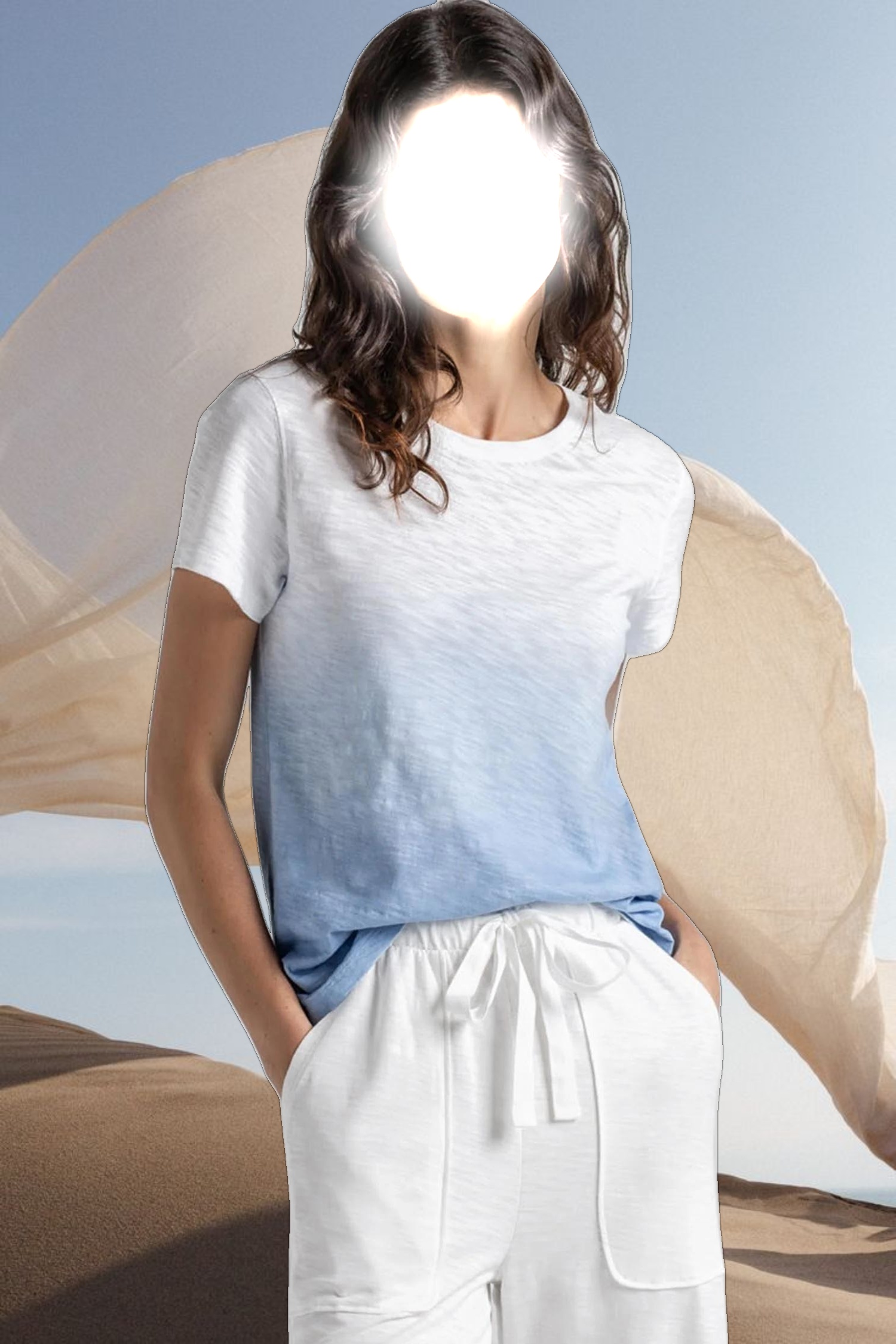 Ombre Short Sleeve Crewneck