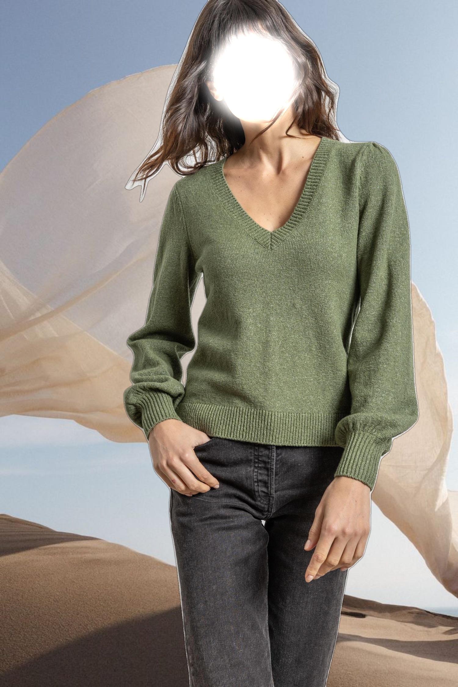 Full Sleeve V-Neck Sweater