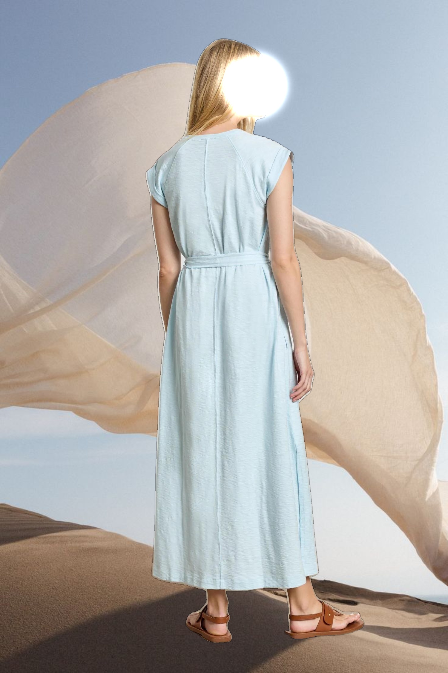 Saddle Sleeve Maxi Dress