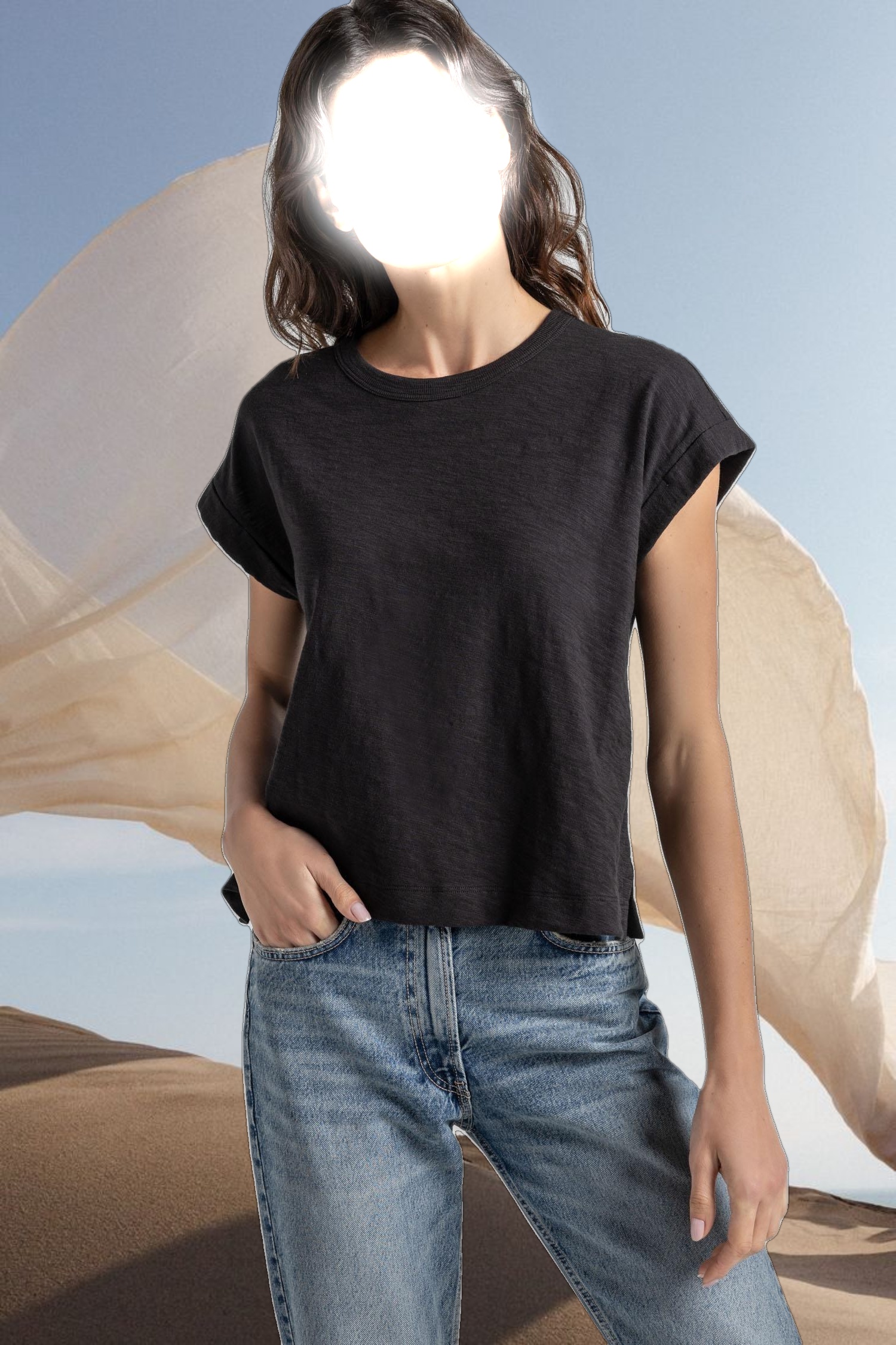 Sleeveless Boxy Crewneck