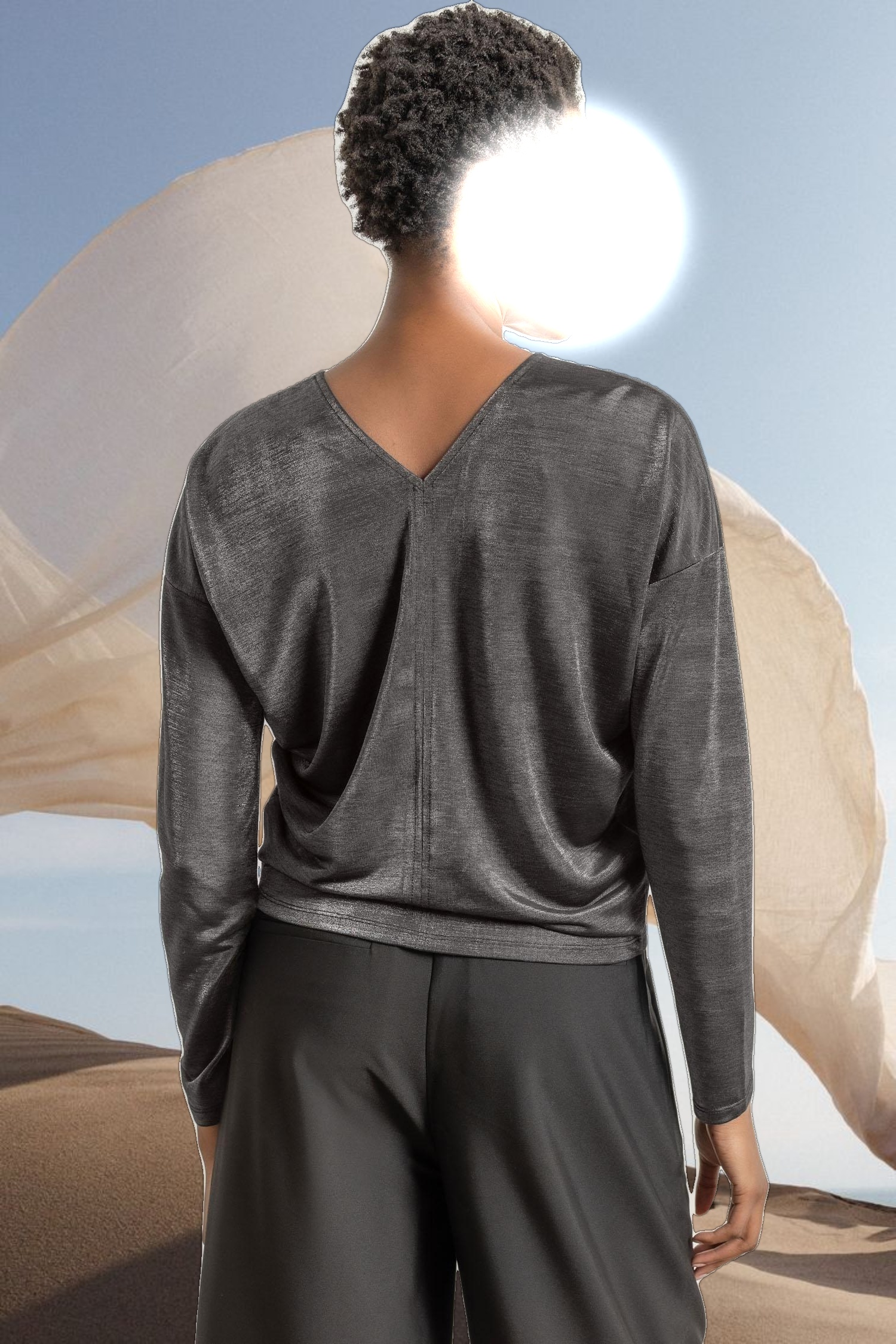 Sparkle Double V Top