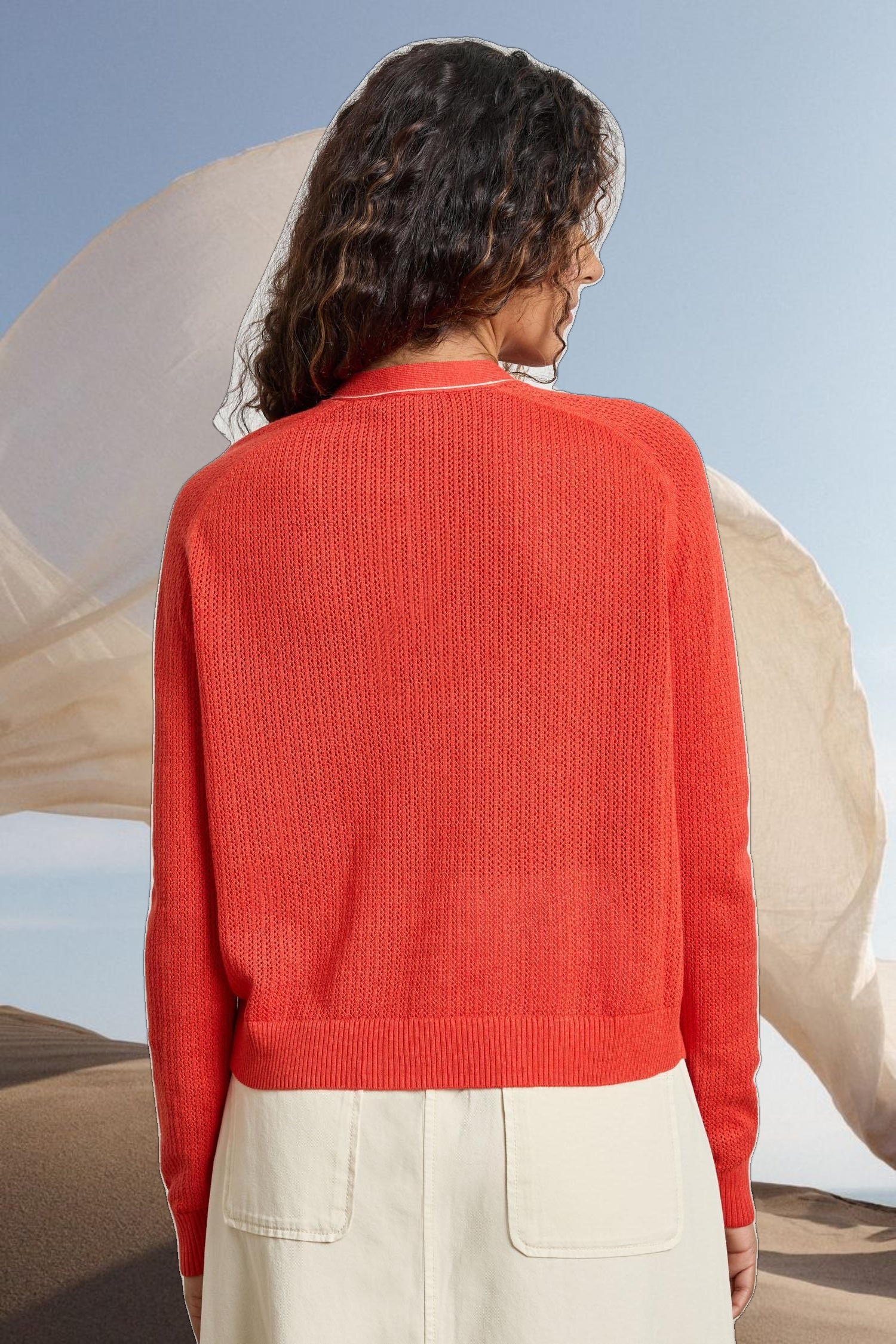 Saddle Sleeve V-Neck Cardigan