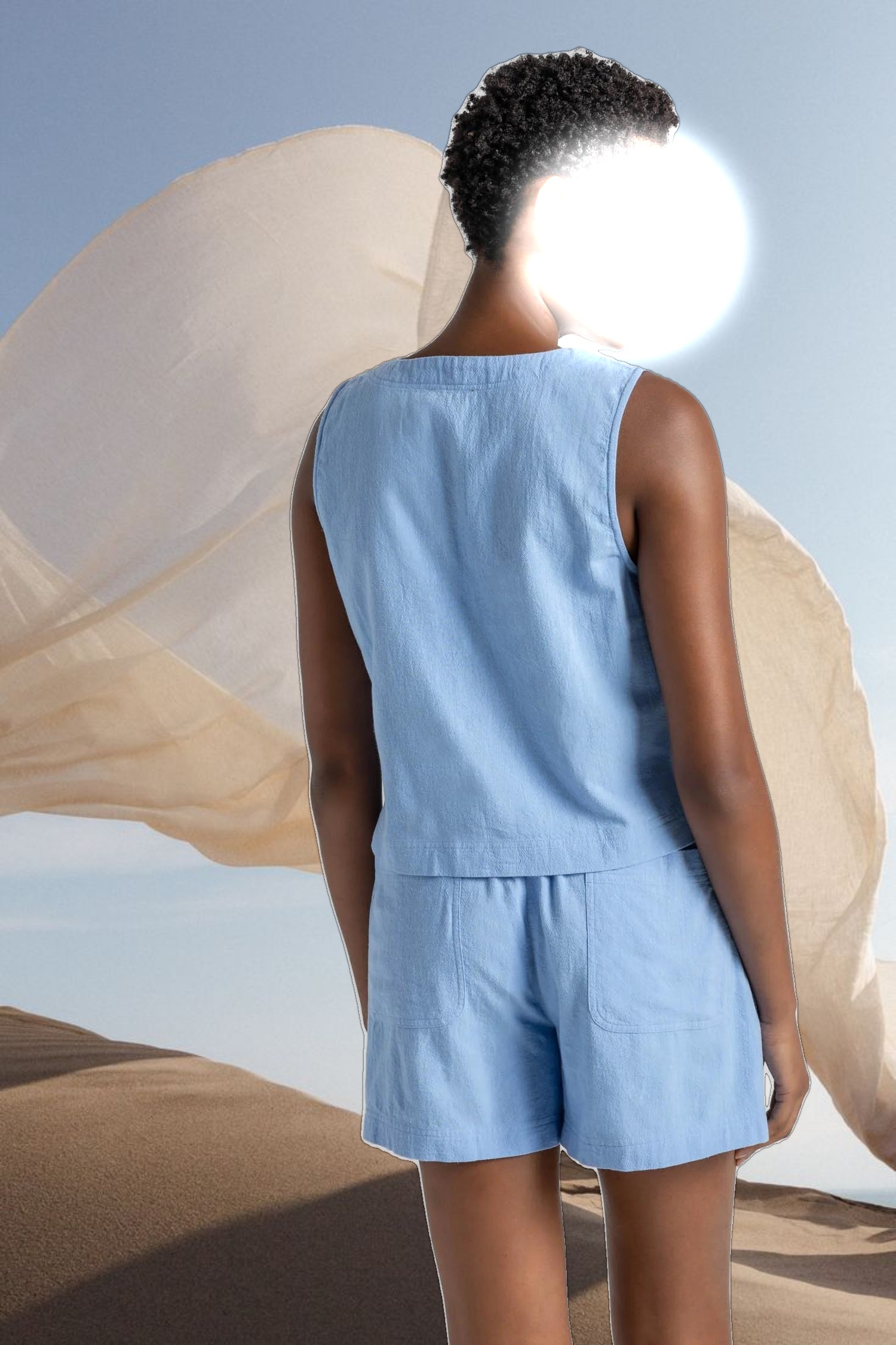 Cross Front Sleeveless Top