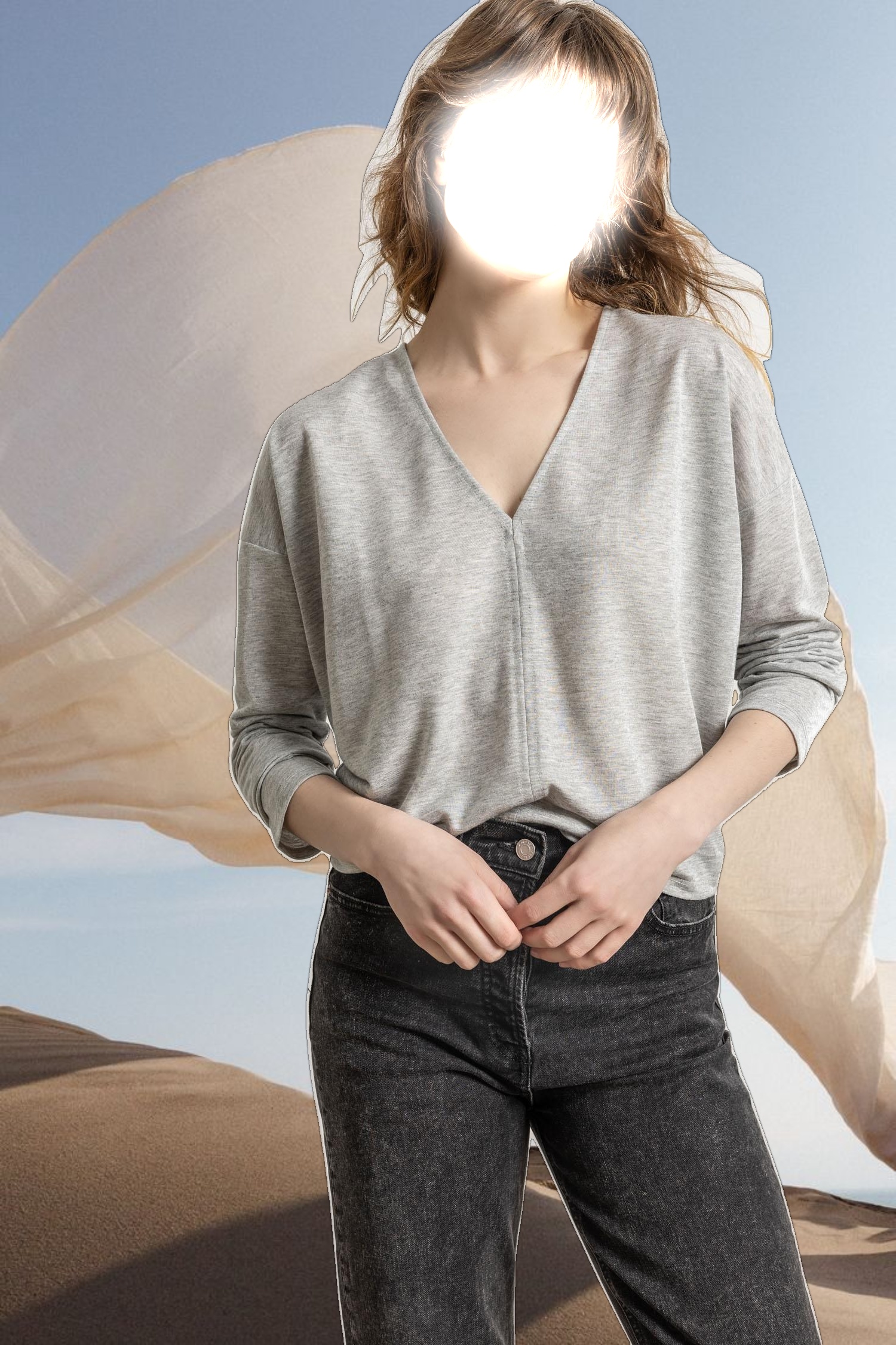 Sparkle Double V Top