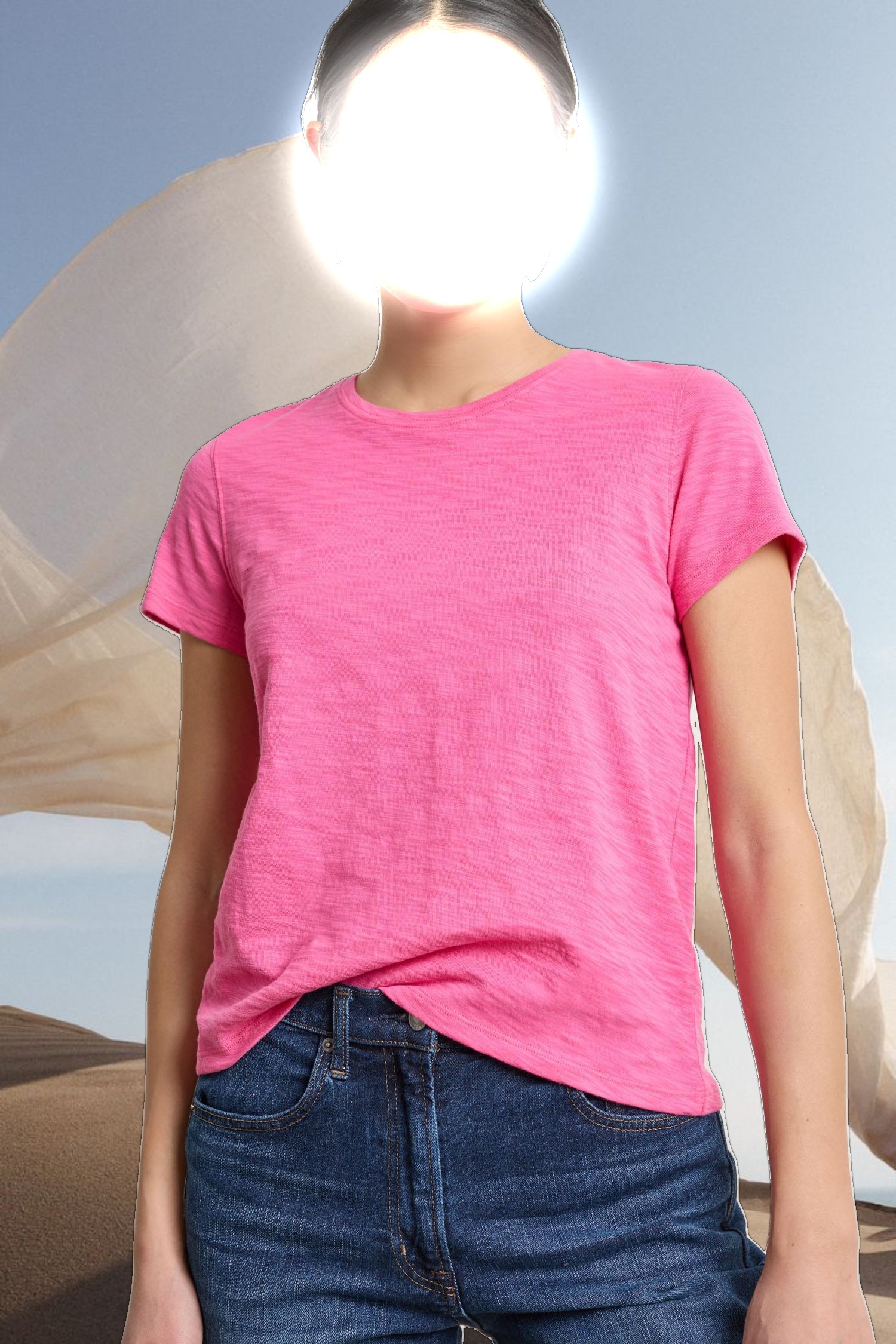 Short Sleeve Back Seam Crewneck