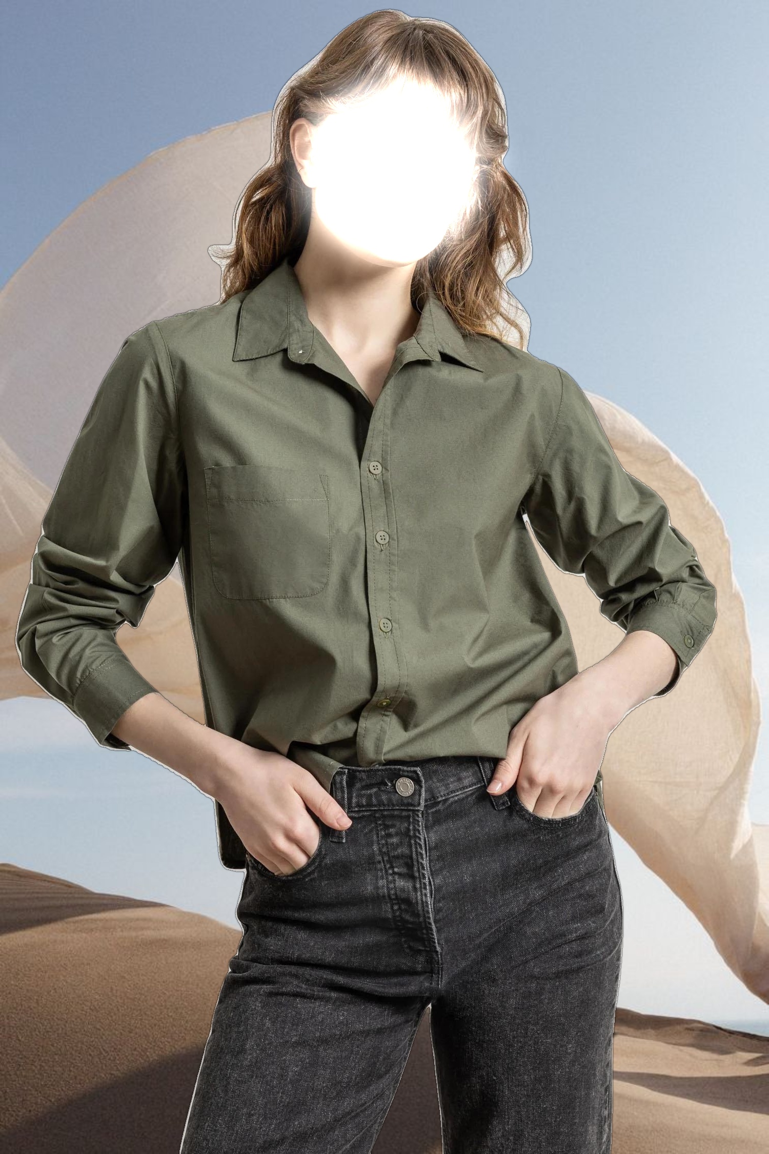 Easy Poplin Button Down