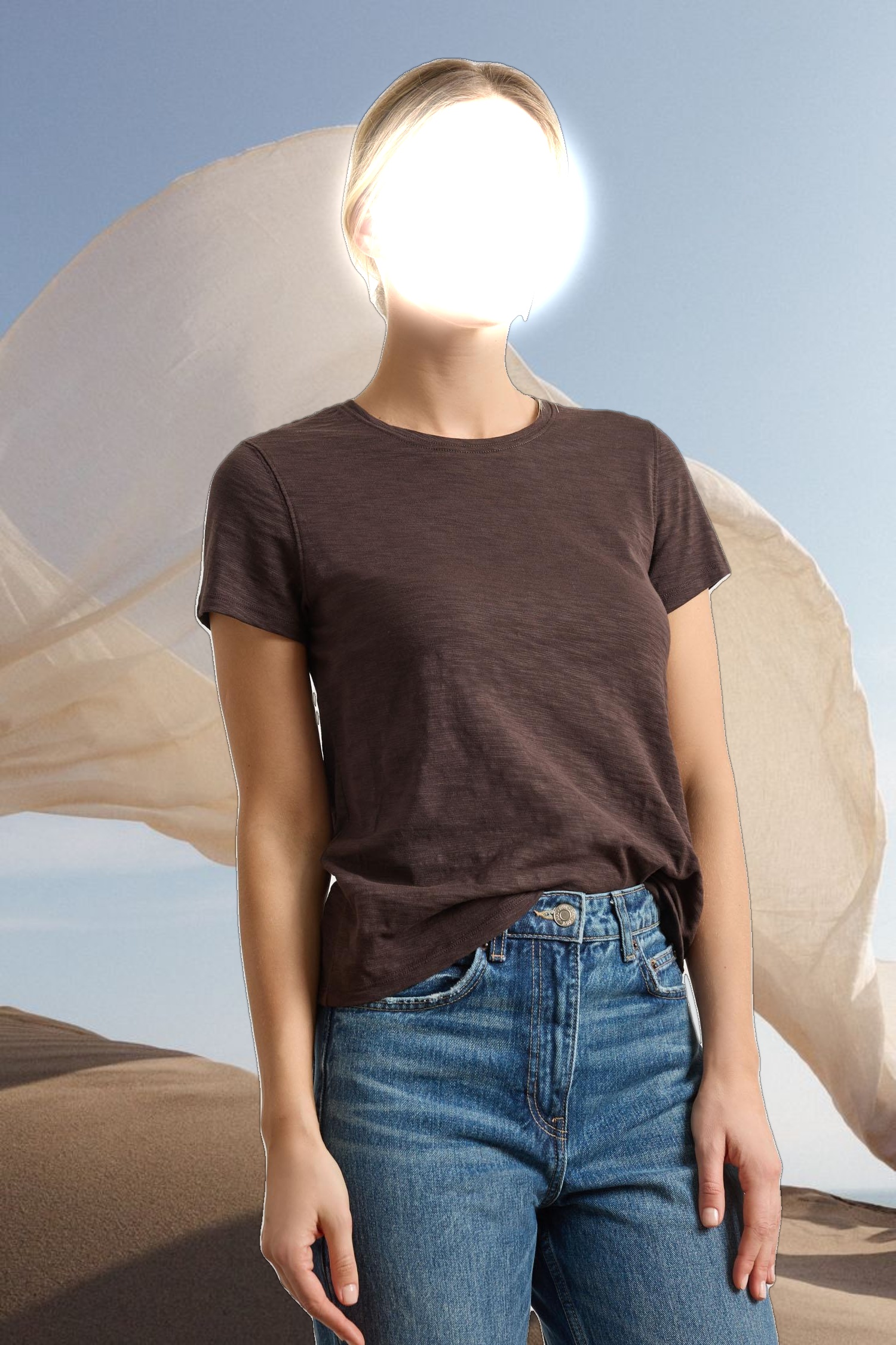 Short Sleeve Back Seam Crewneck