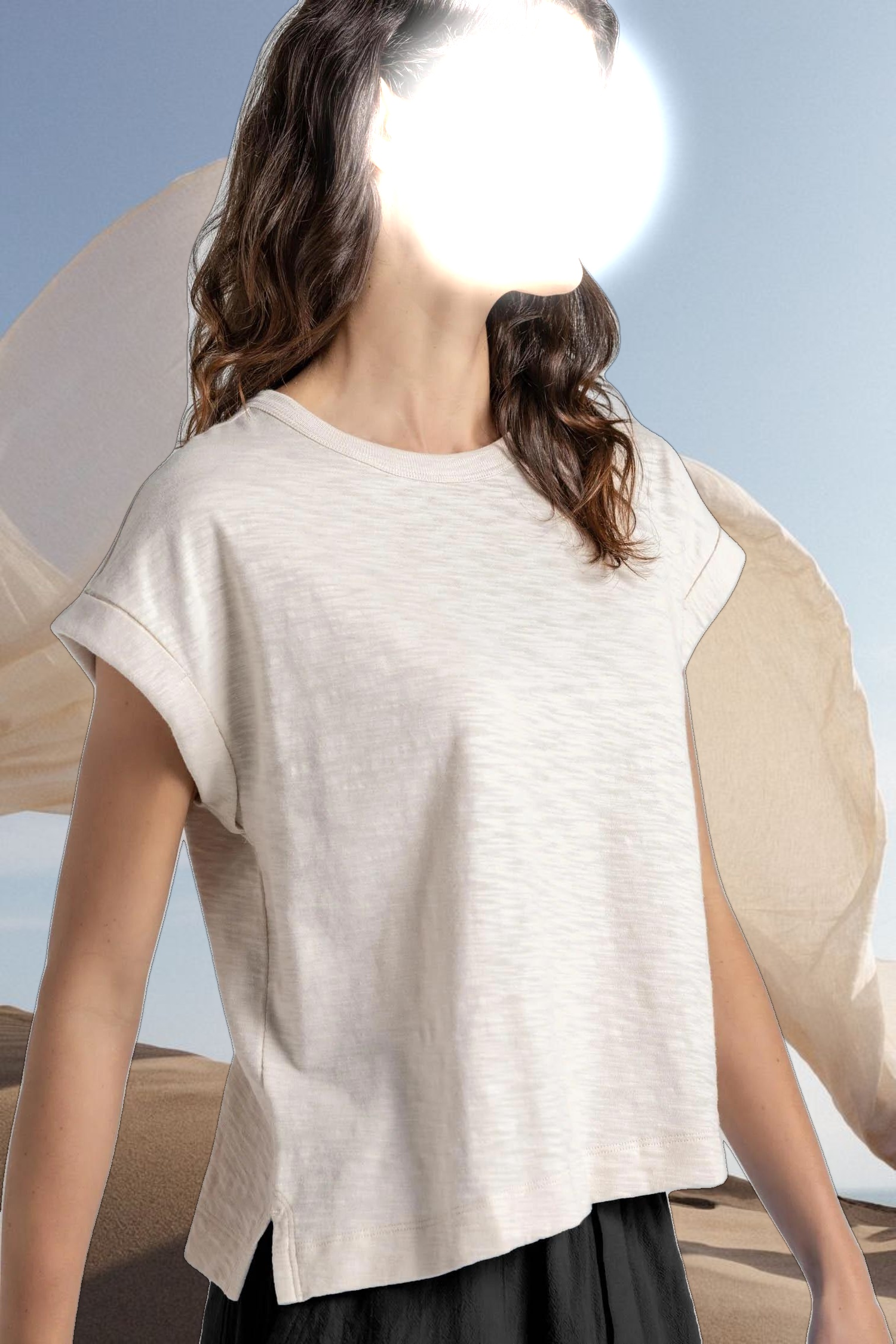 Sleeveless Boxy Crewneck