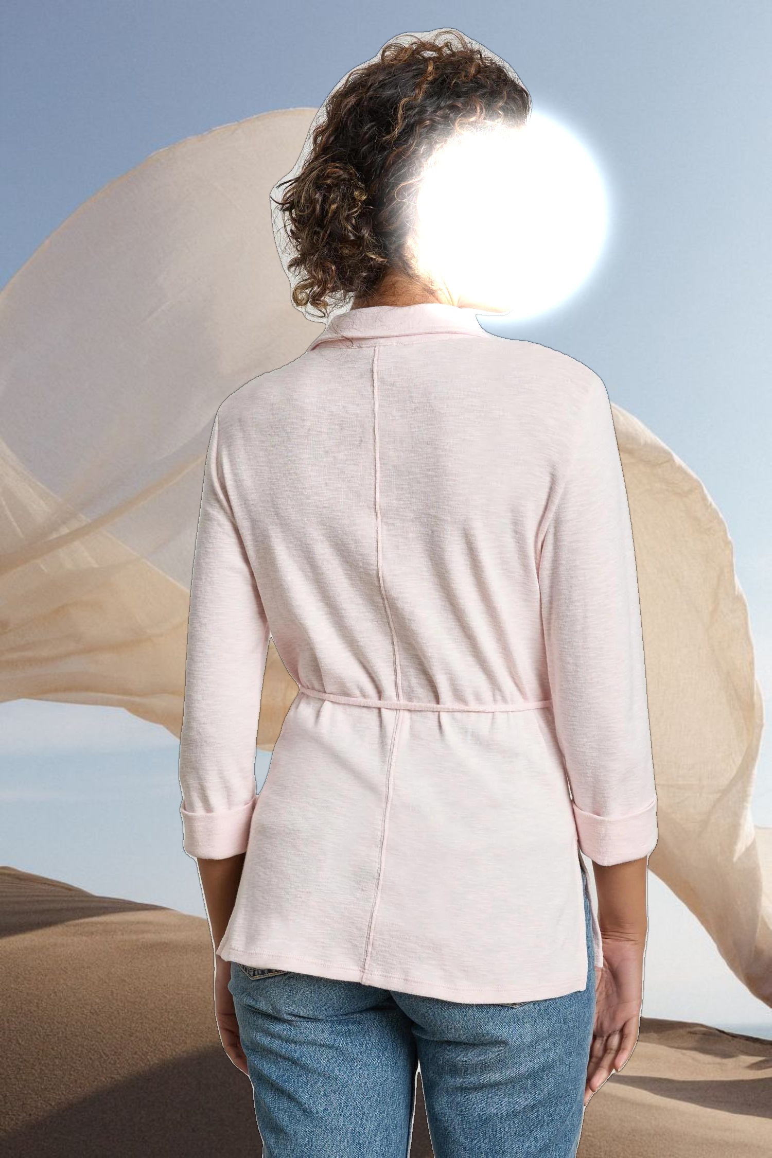 3/4 Sleeve Collared Top