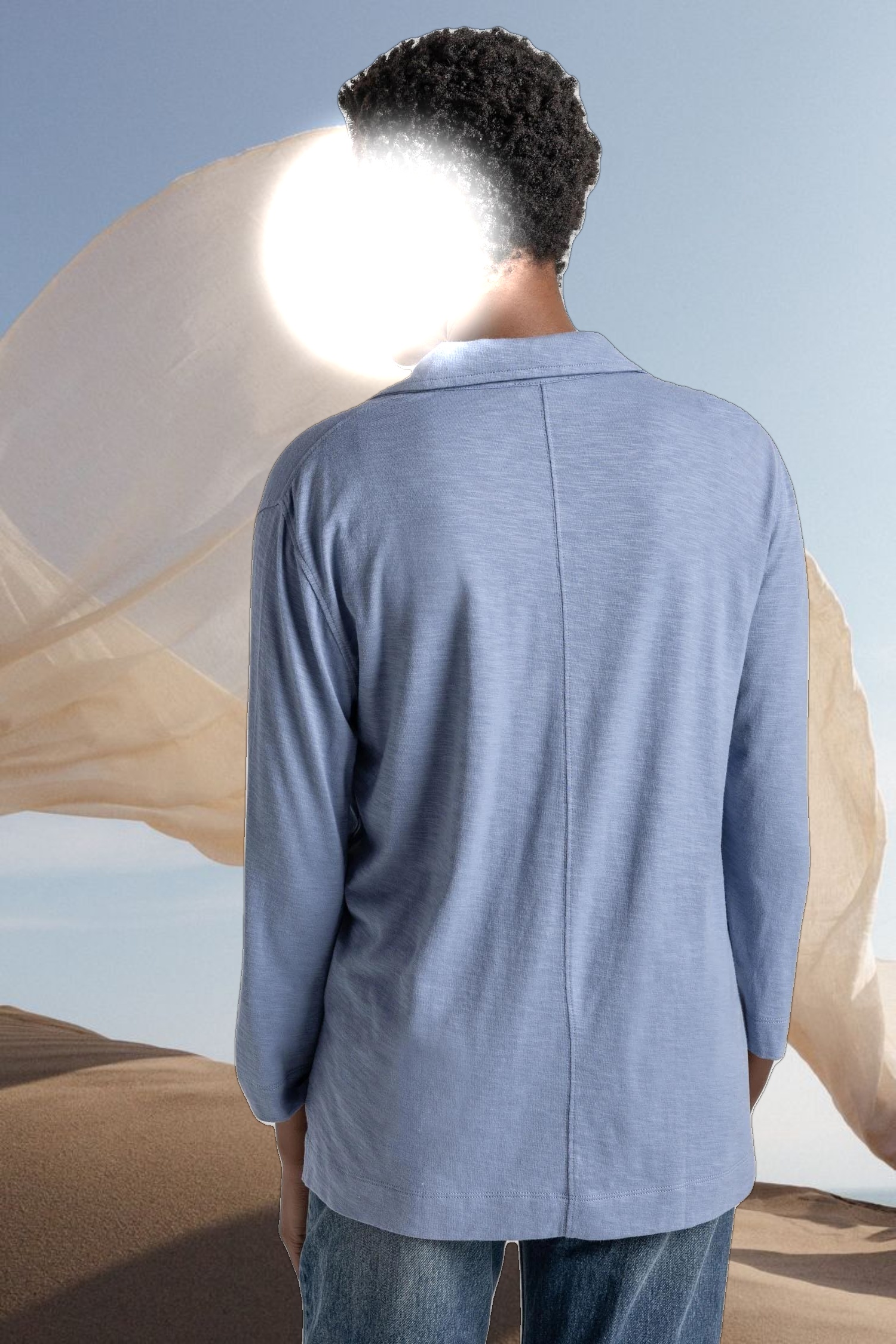 3/4 Sleeve Split Neck Tunic