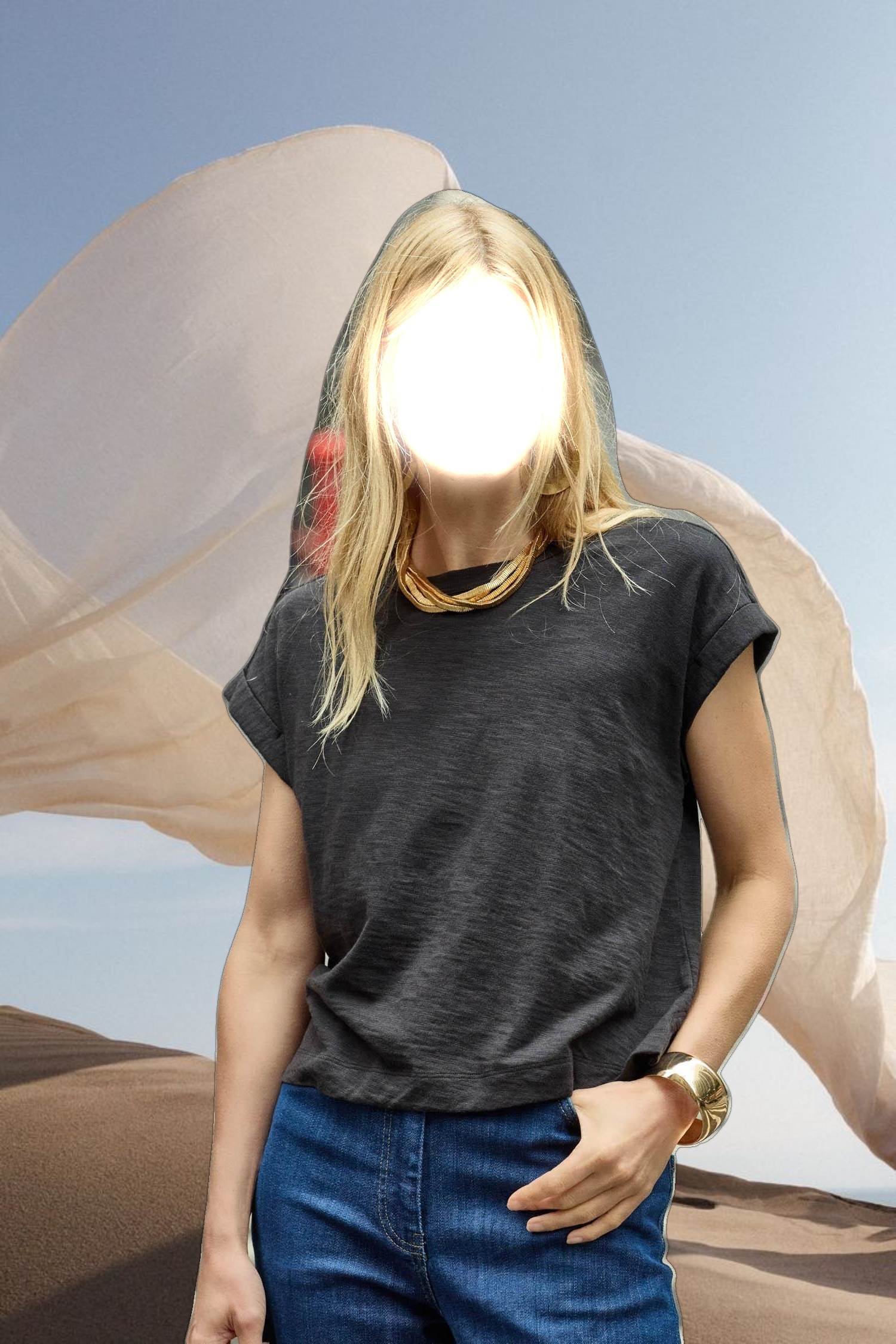 Sleeveless Boxy Crewneck