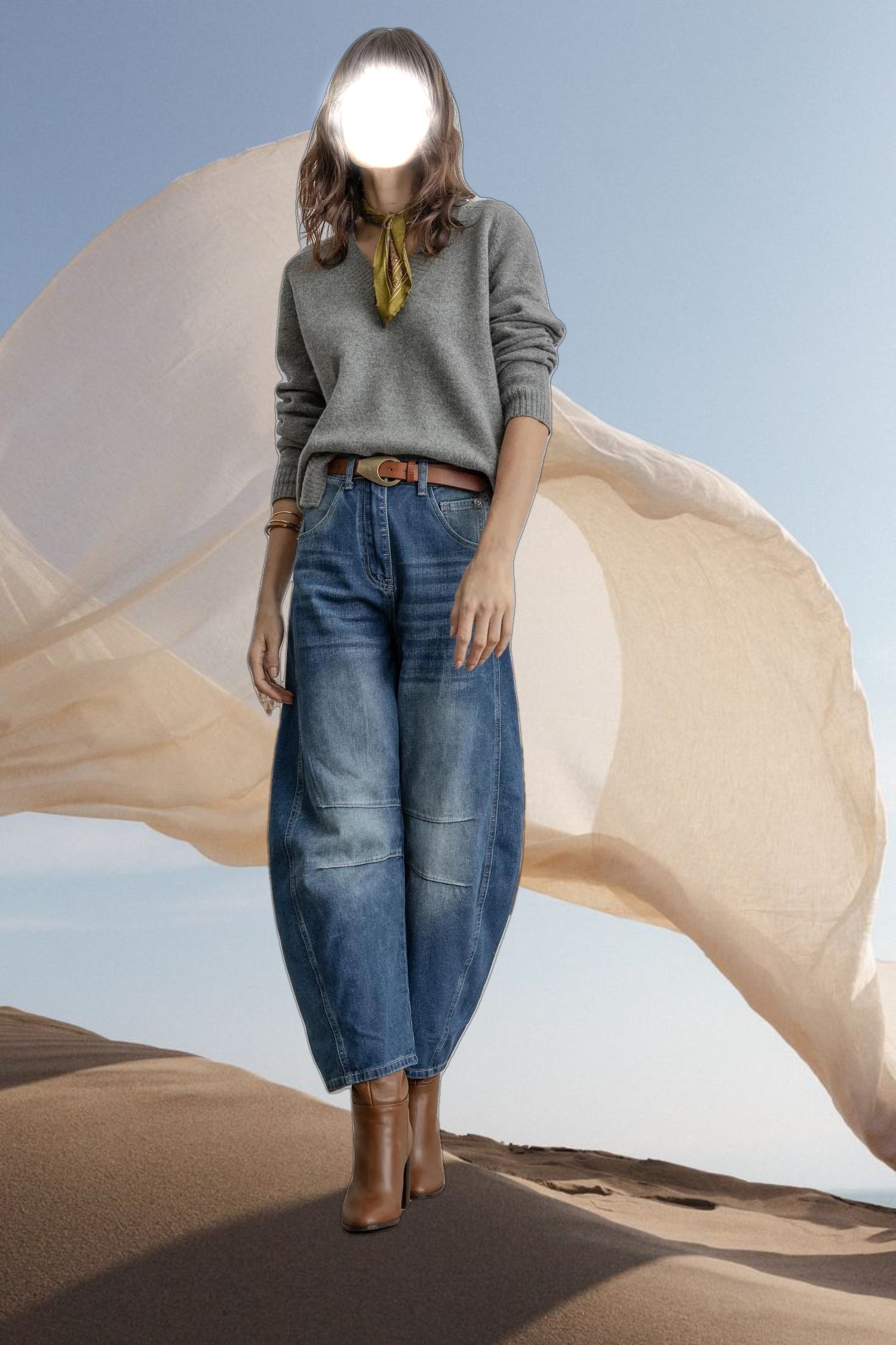 Felted Easy V-Neck Sweater