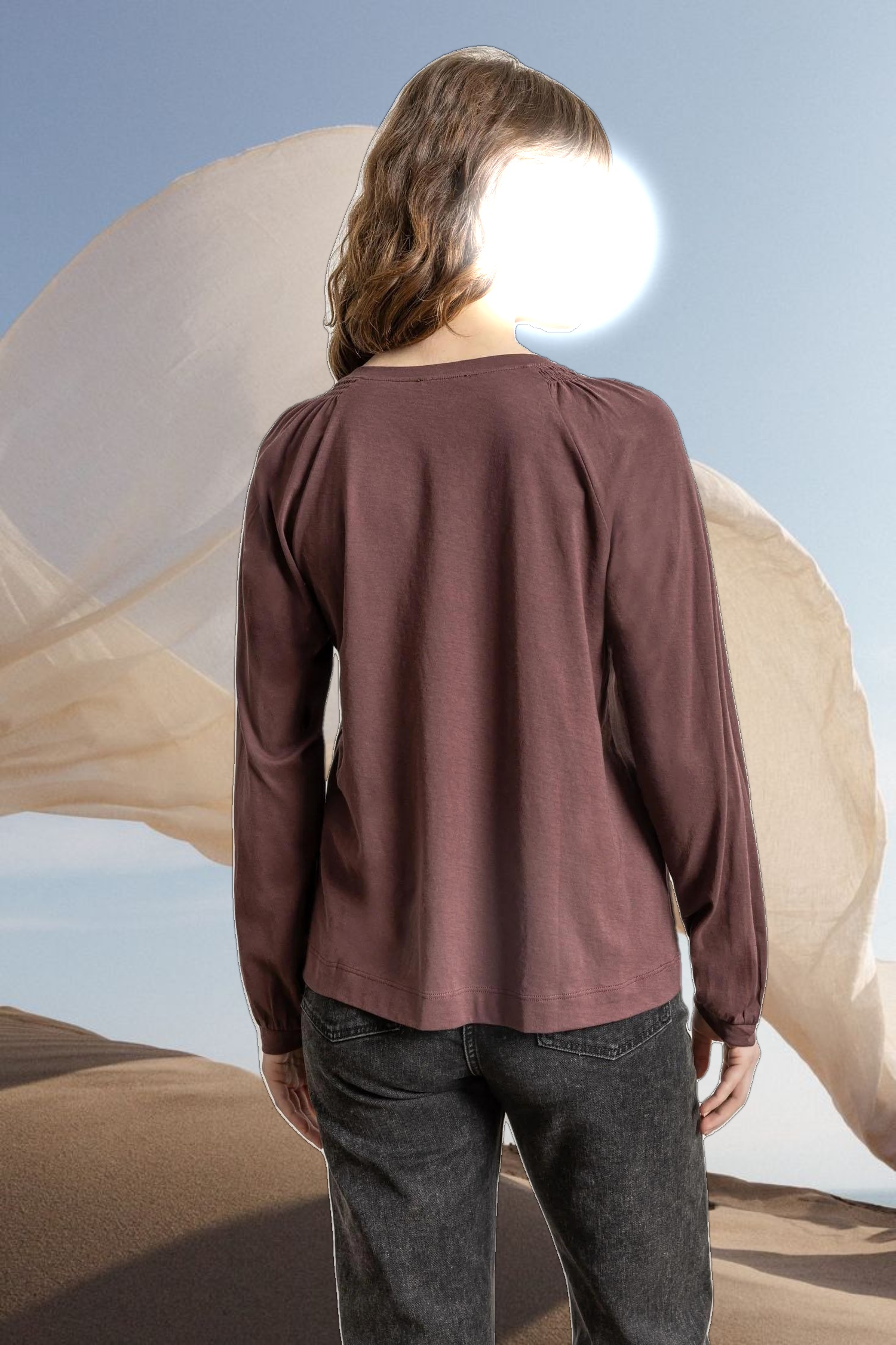 Full Sleeve Smocked V-Neck