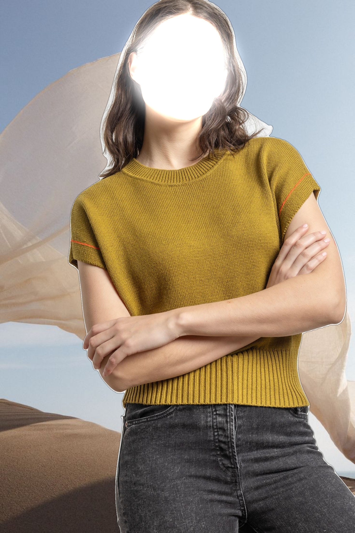 Wedge Pullover Sweater