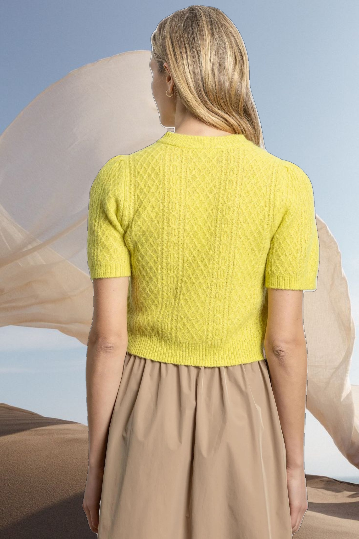 Cropped Cable Sweater