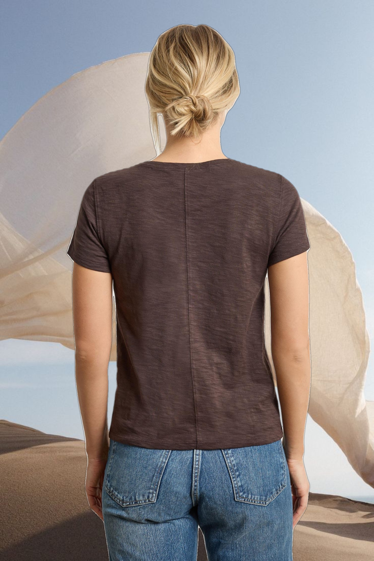 Short Sleeve Back Seam Crewneck