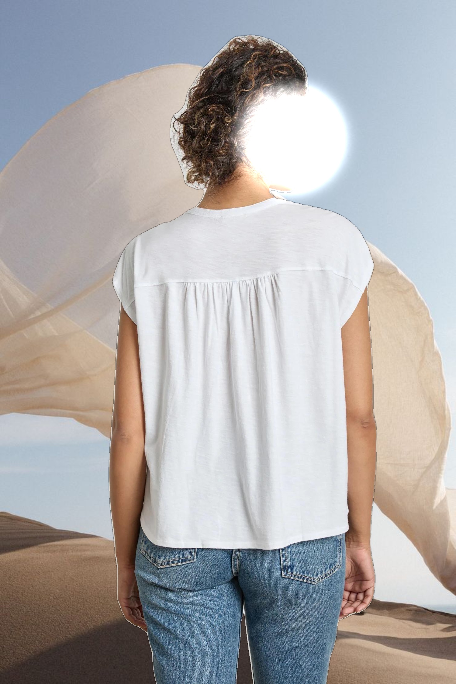 Relaxed Button Down Tee