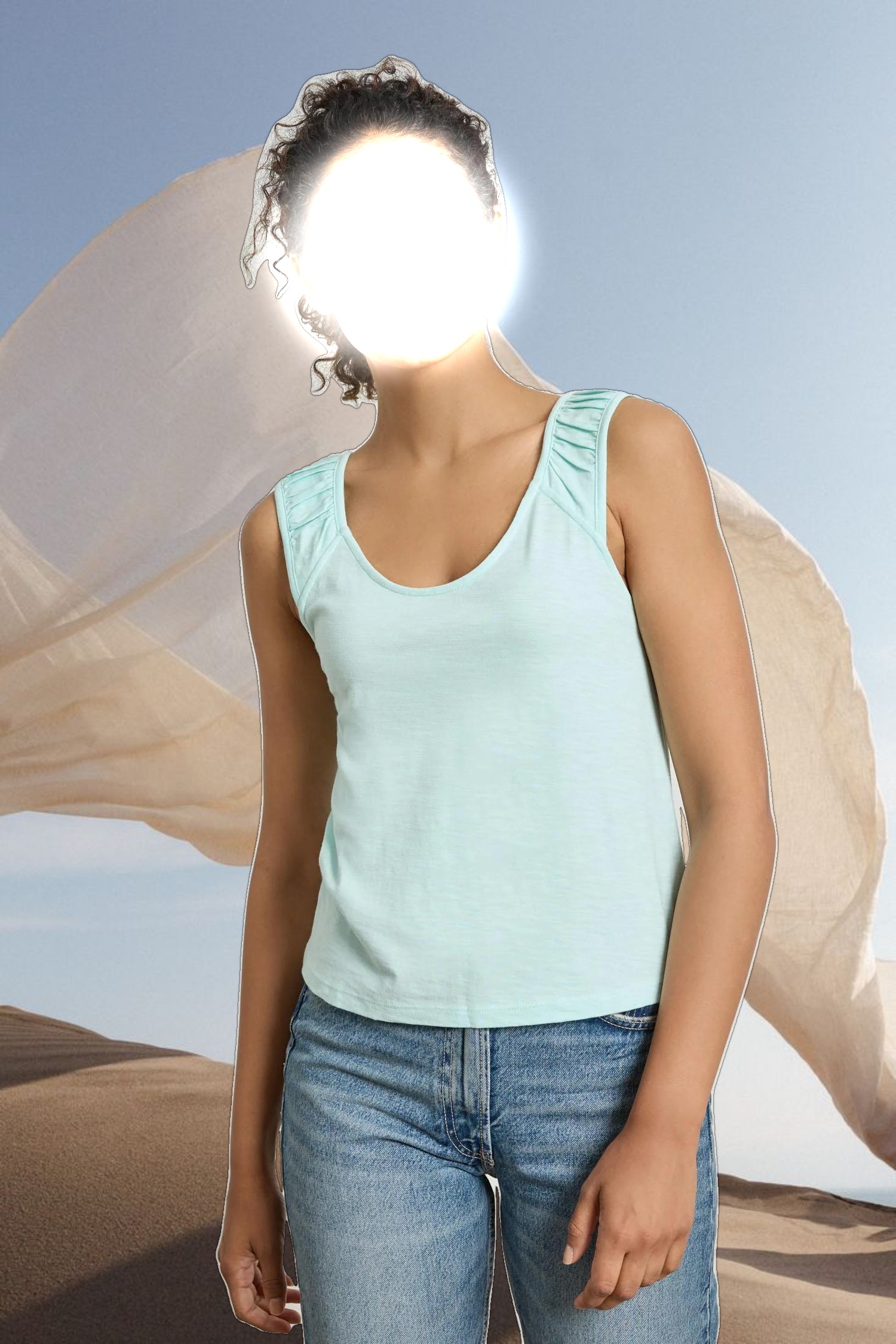 Shirred Strap Tank