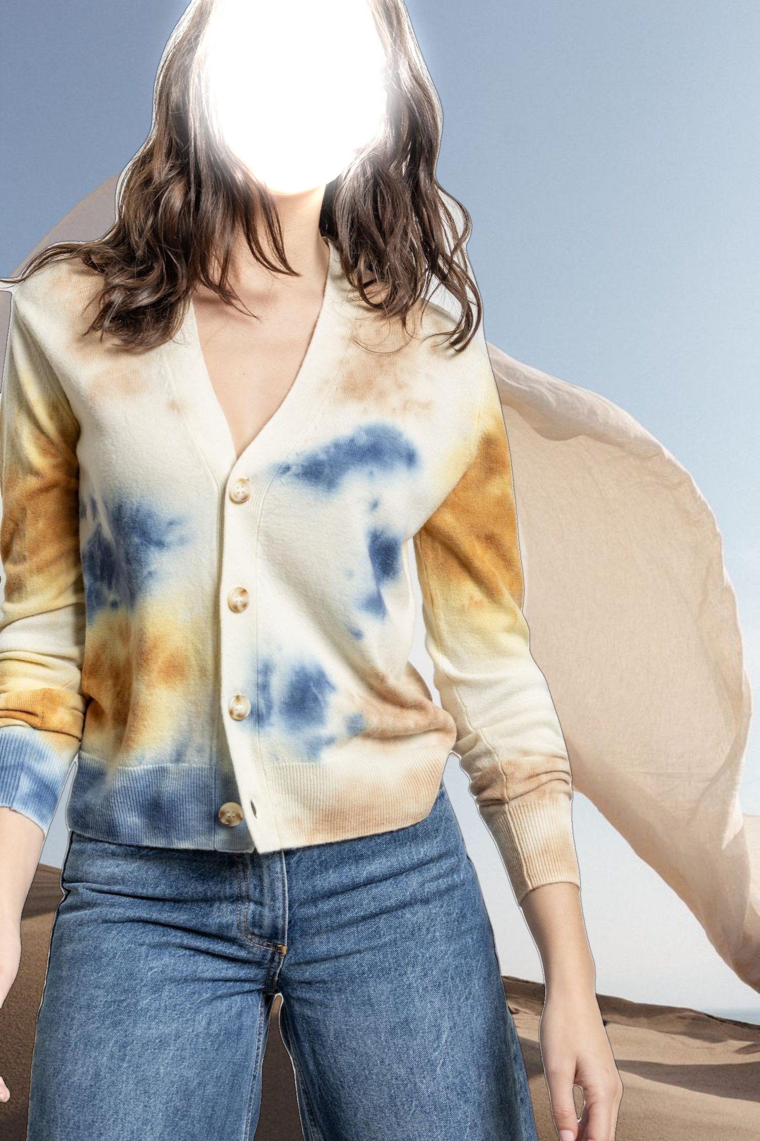 Tie Dyed Cardigan Sweater