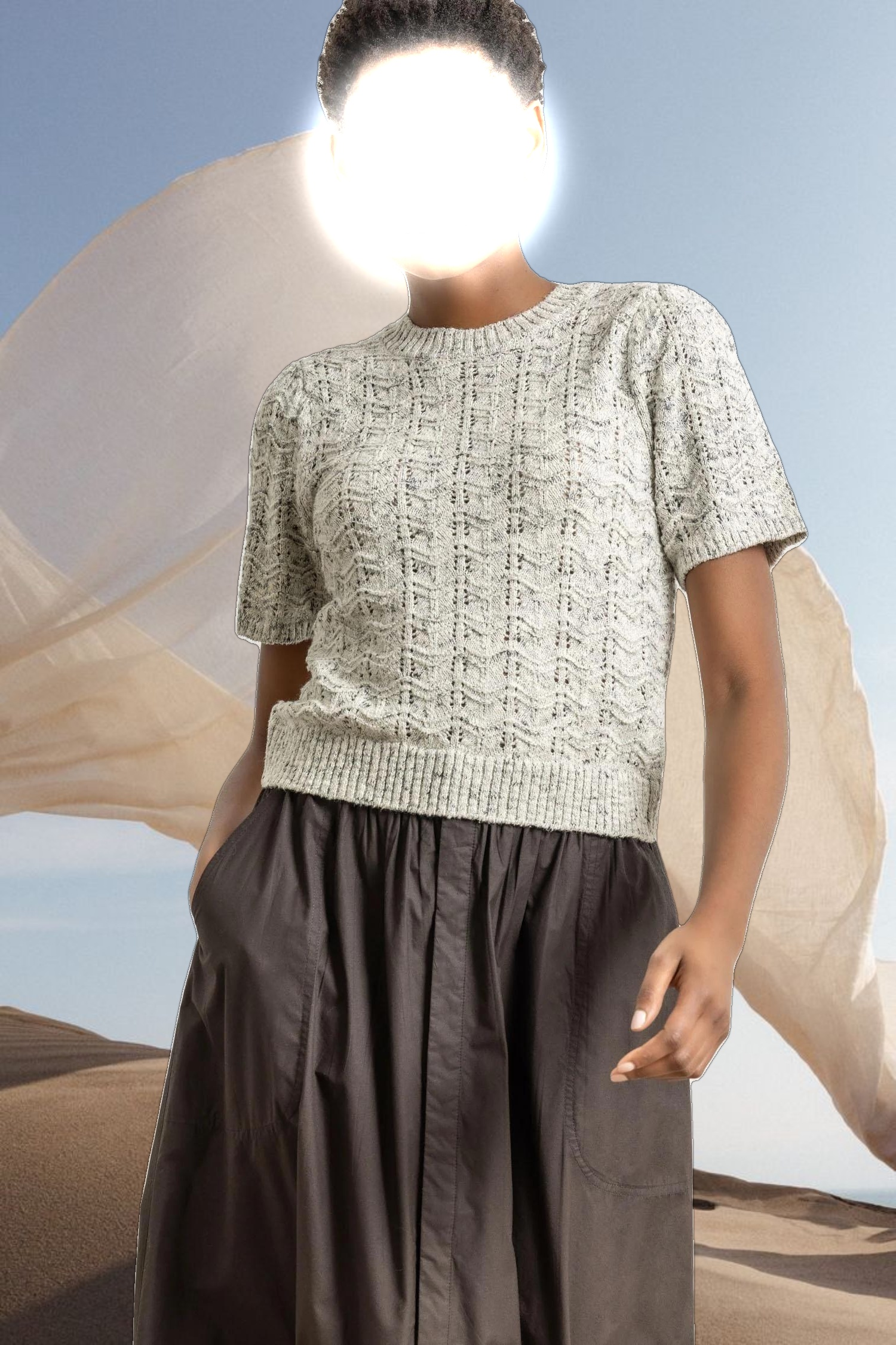 Short Sleeve Crewneck Sweater