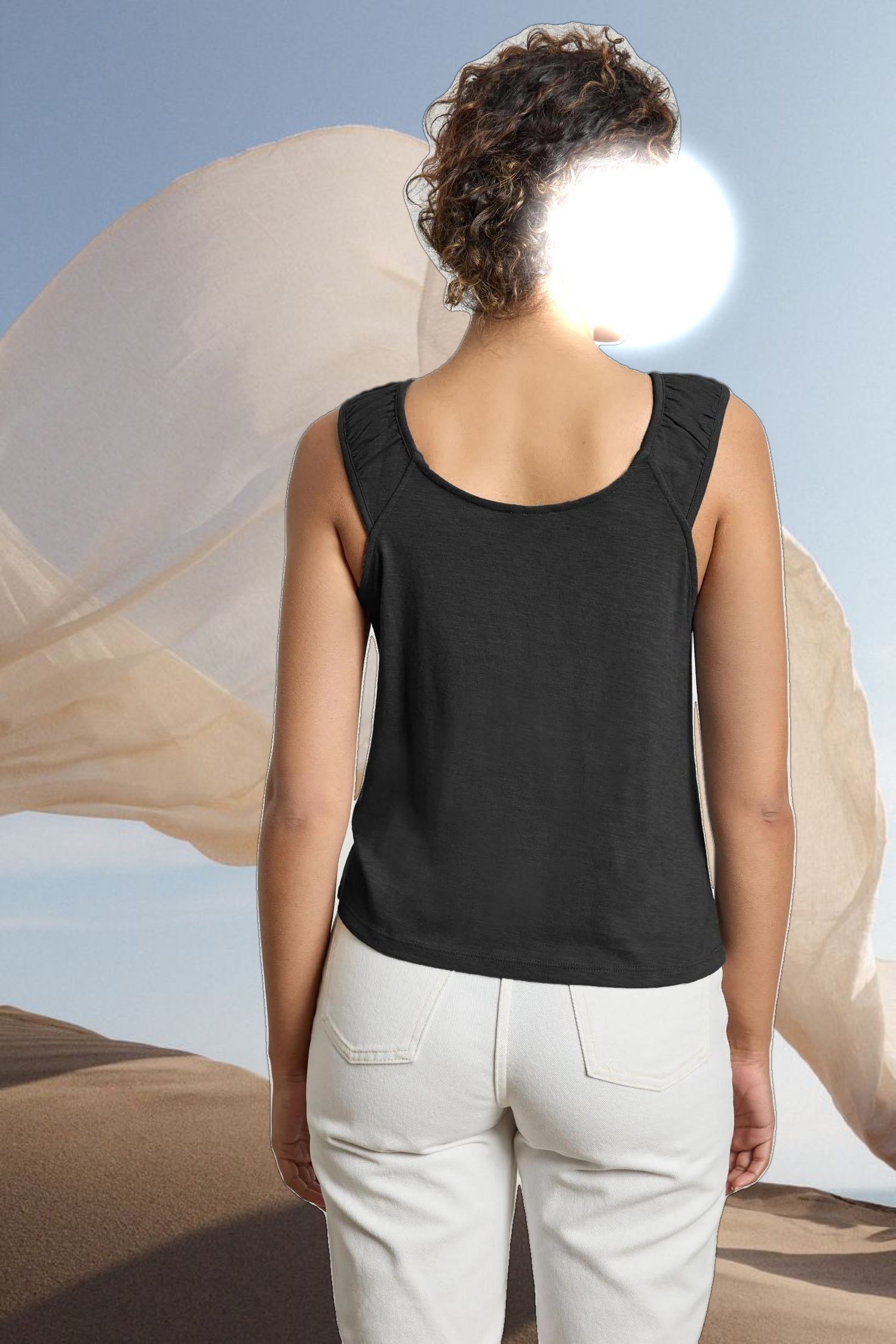 Shirred Strap Tank