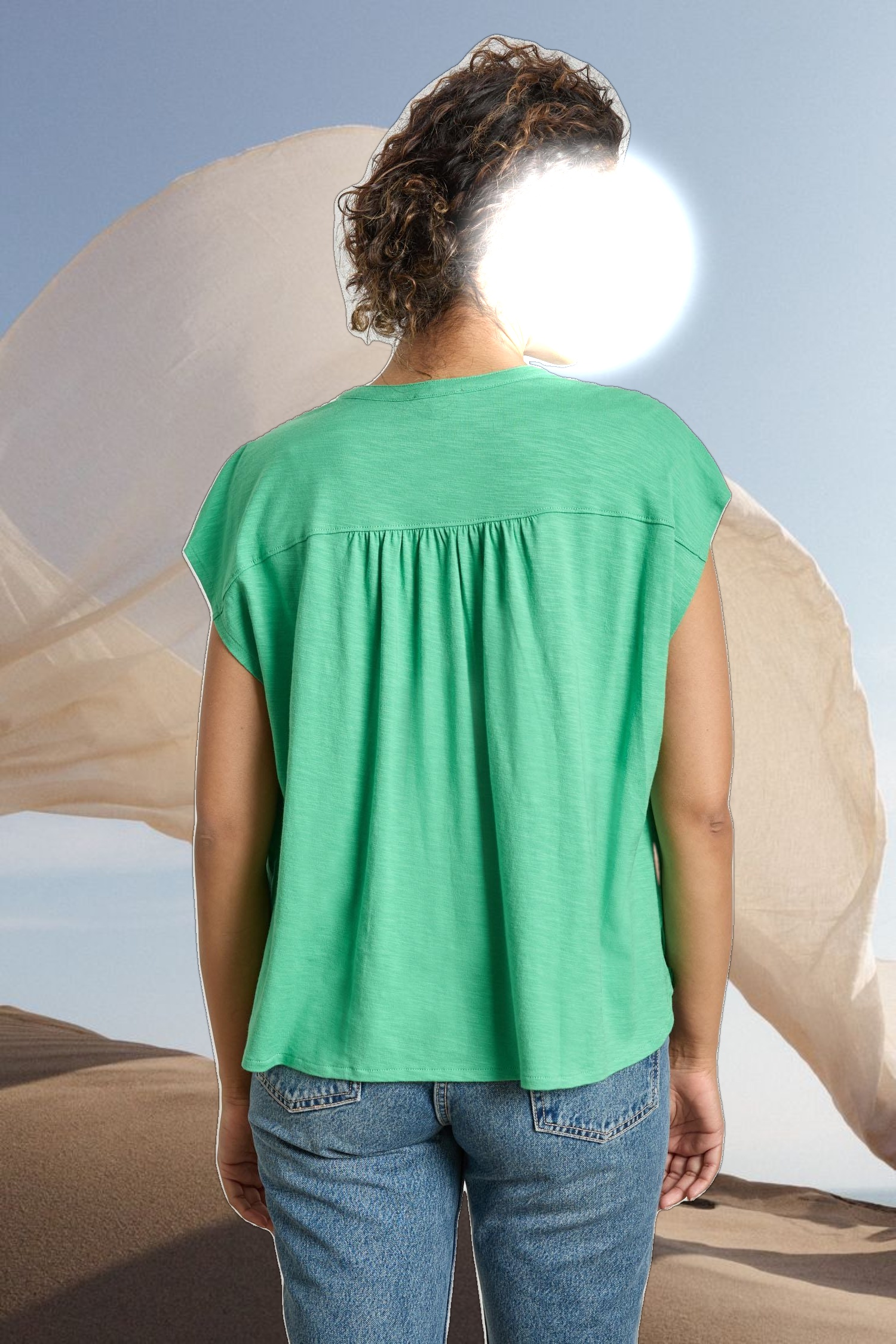 Relaxed Button Down Tee