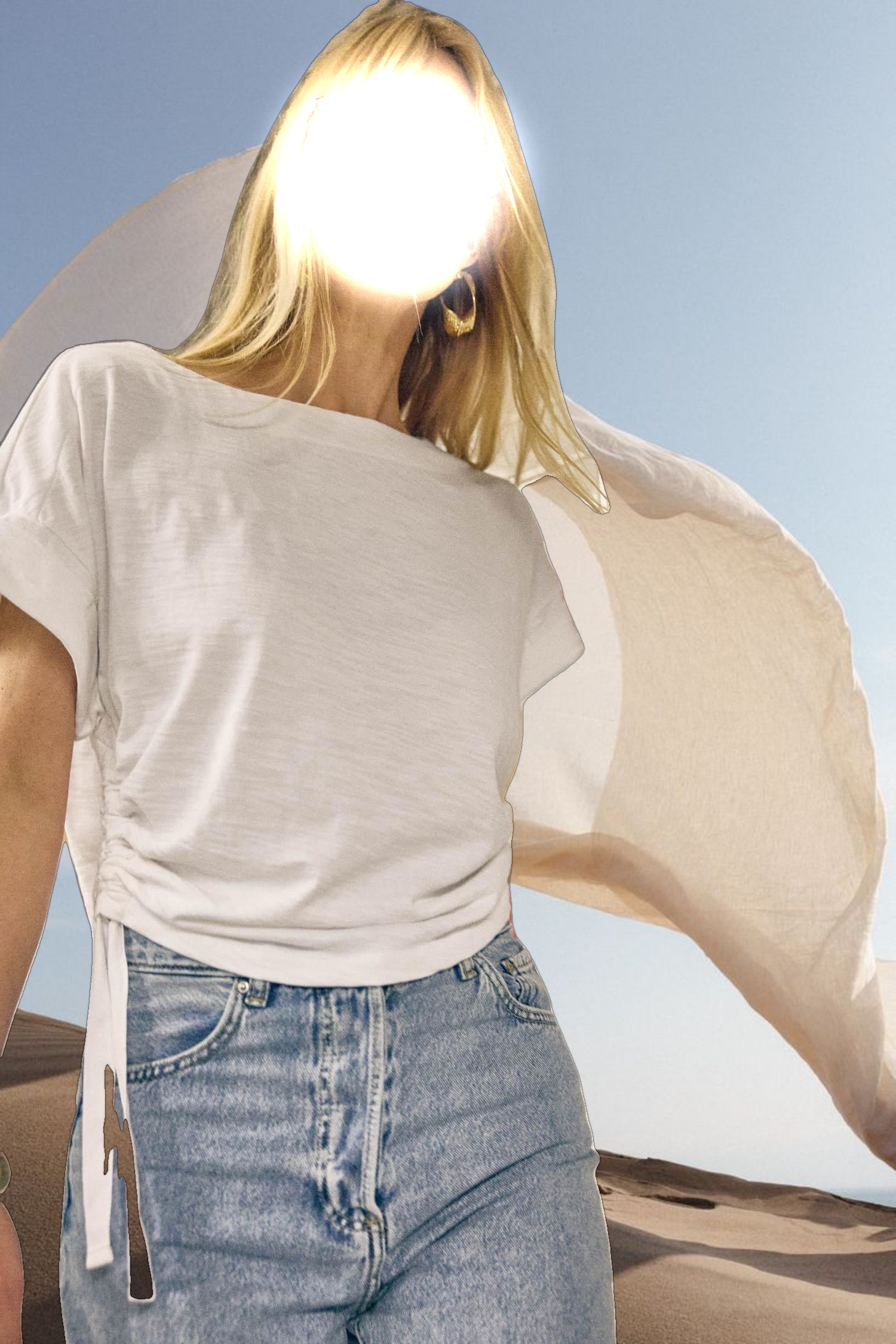 Ruched Side Boatneck