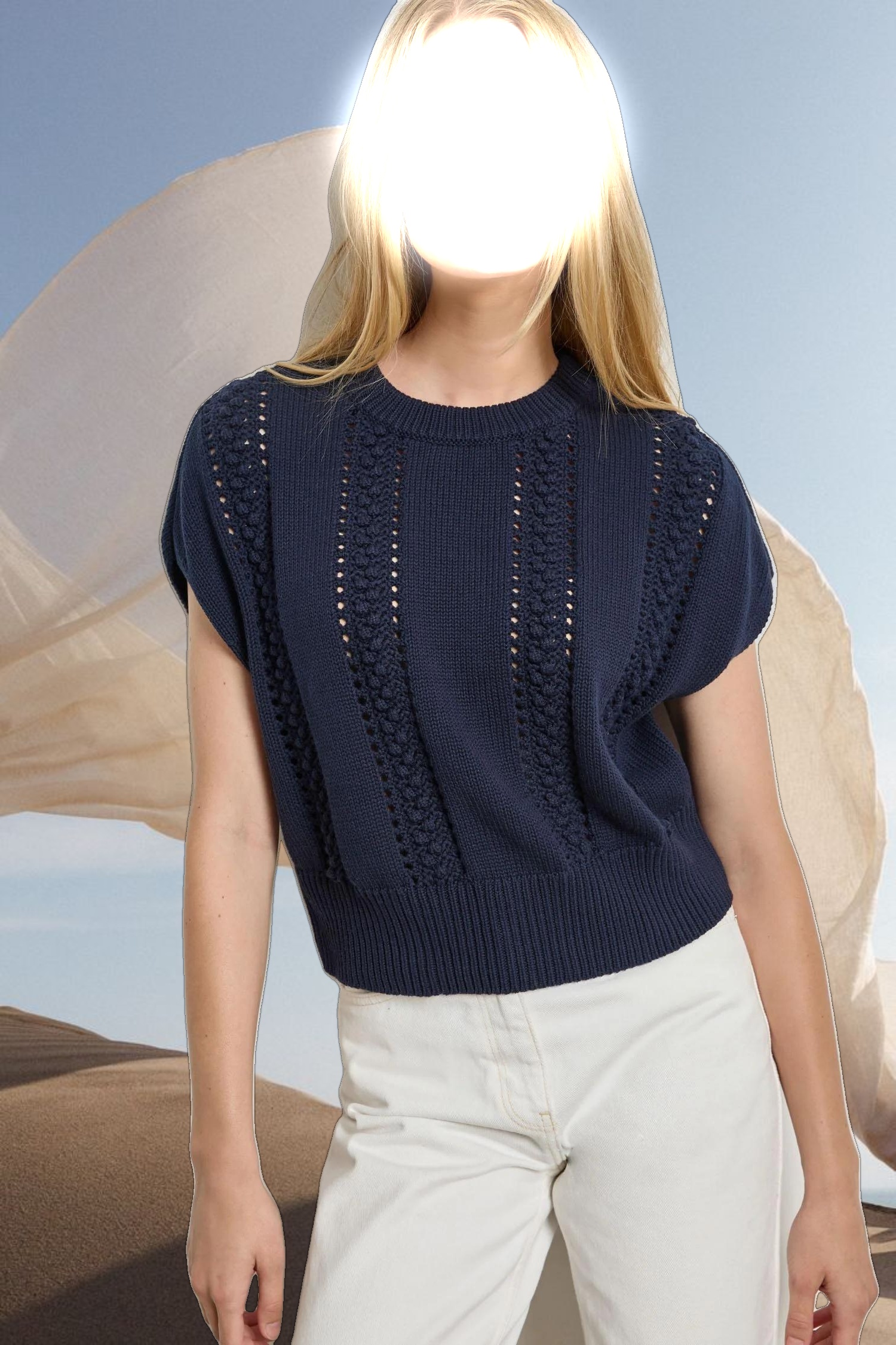 Wedge Crewneck Sweater