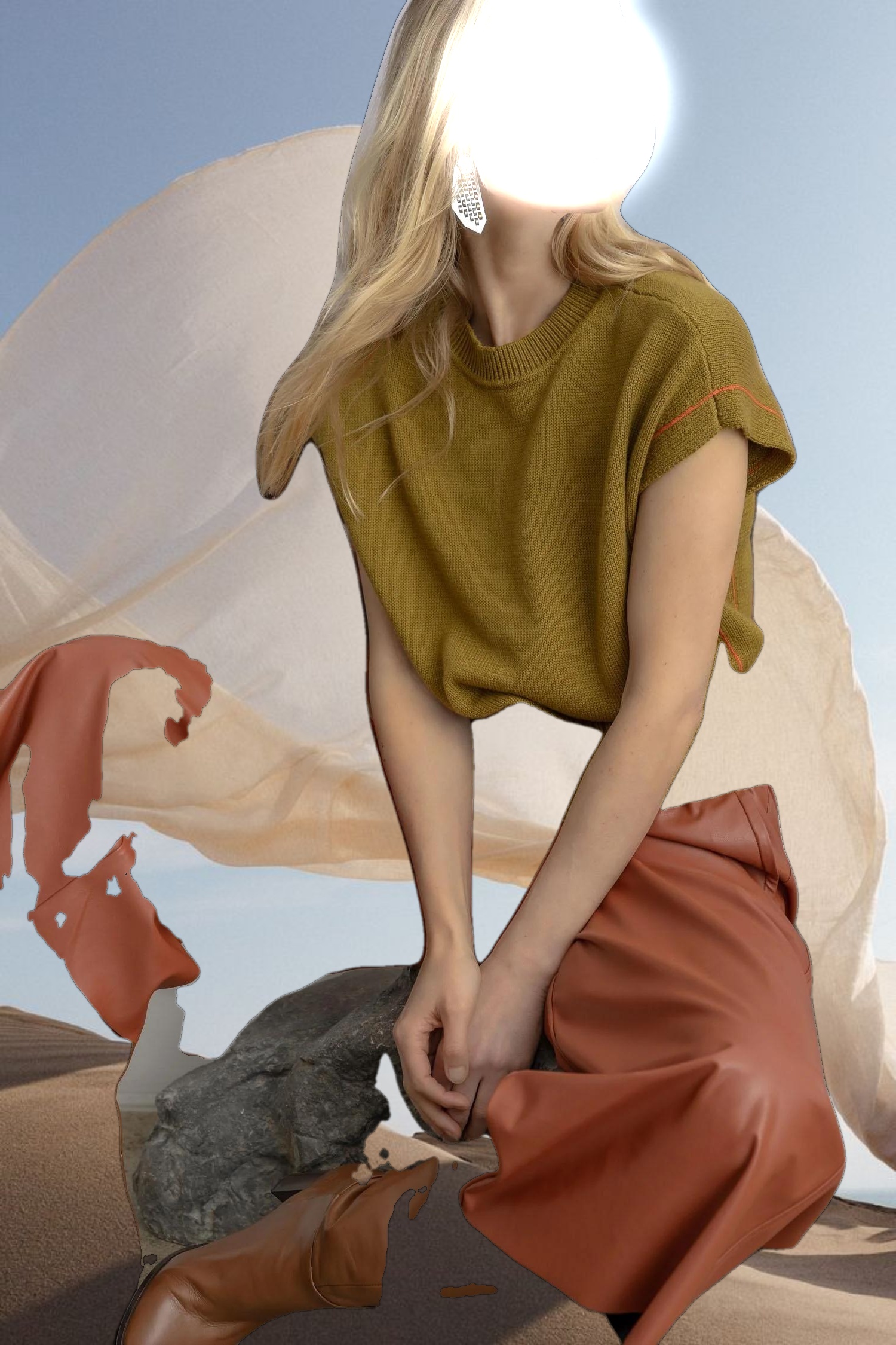 Wedge Pullover Sweater